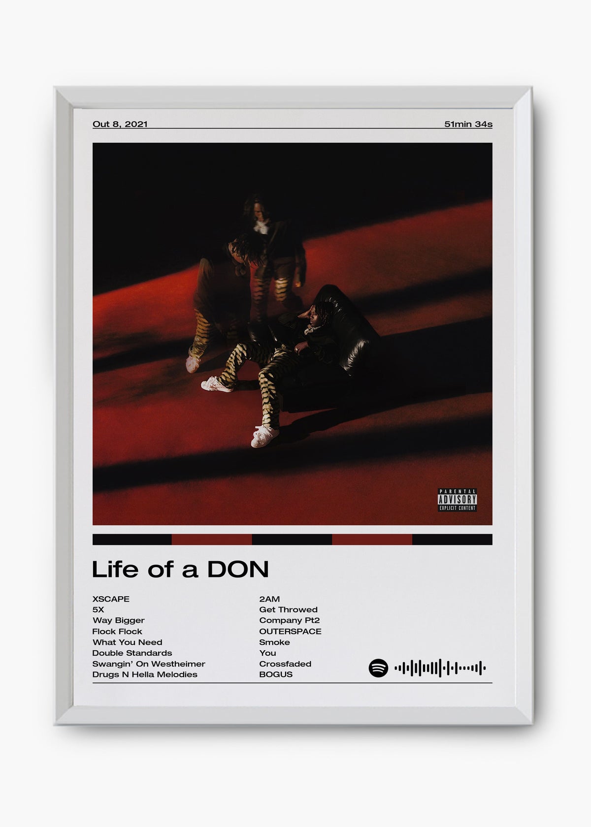 Quadro decorativo Don Toliver Life of a Don — arte de trap para parede | Cübe Quadros
