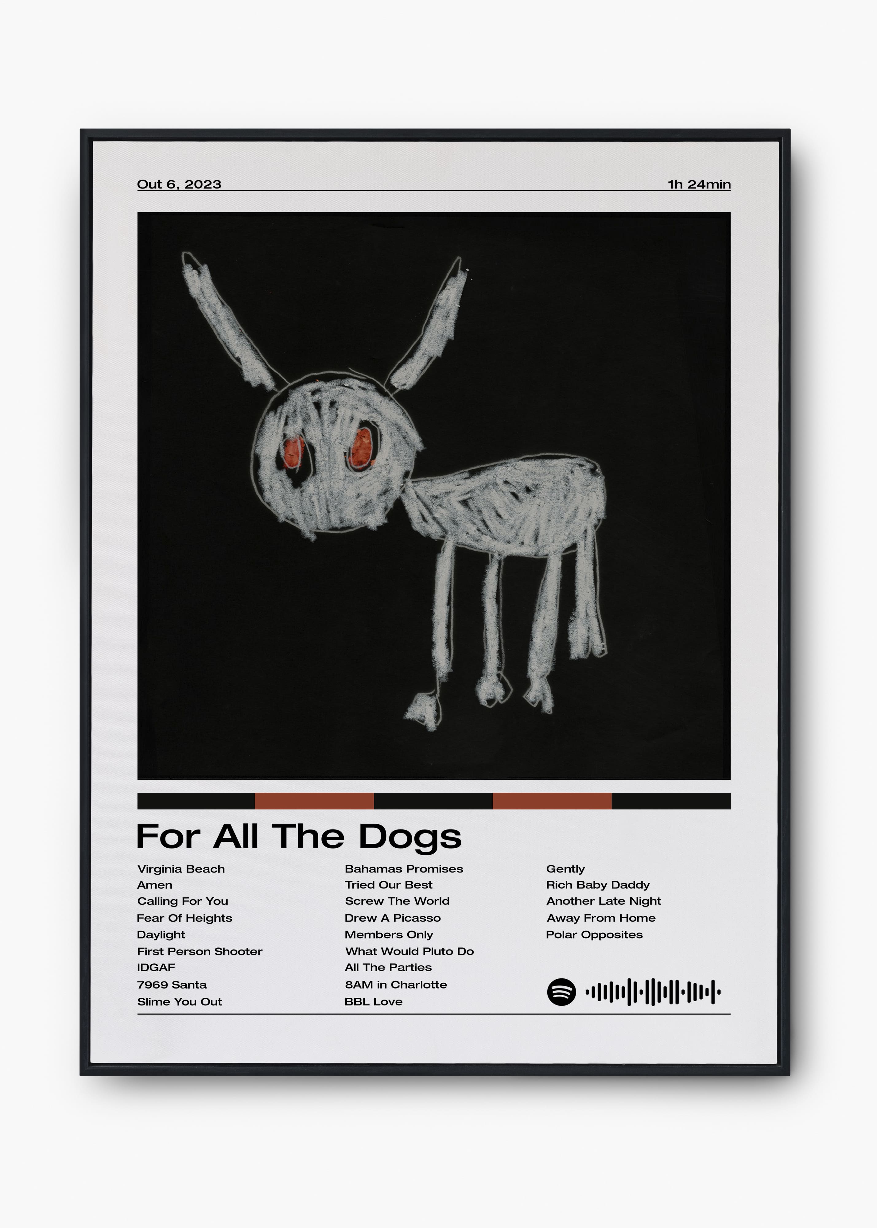 Quadro Drake For All The Dogs