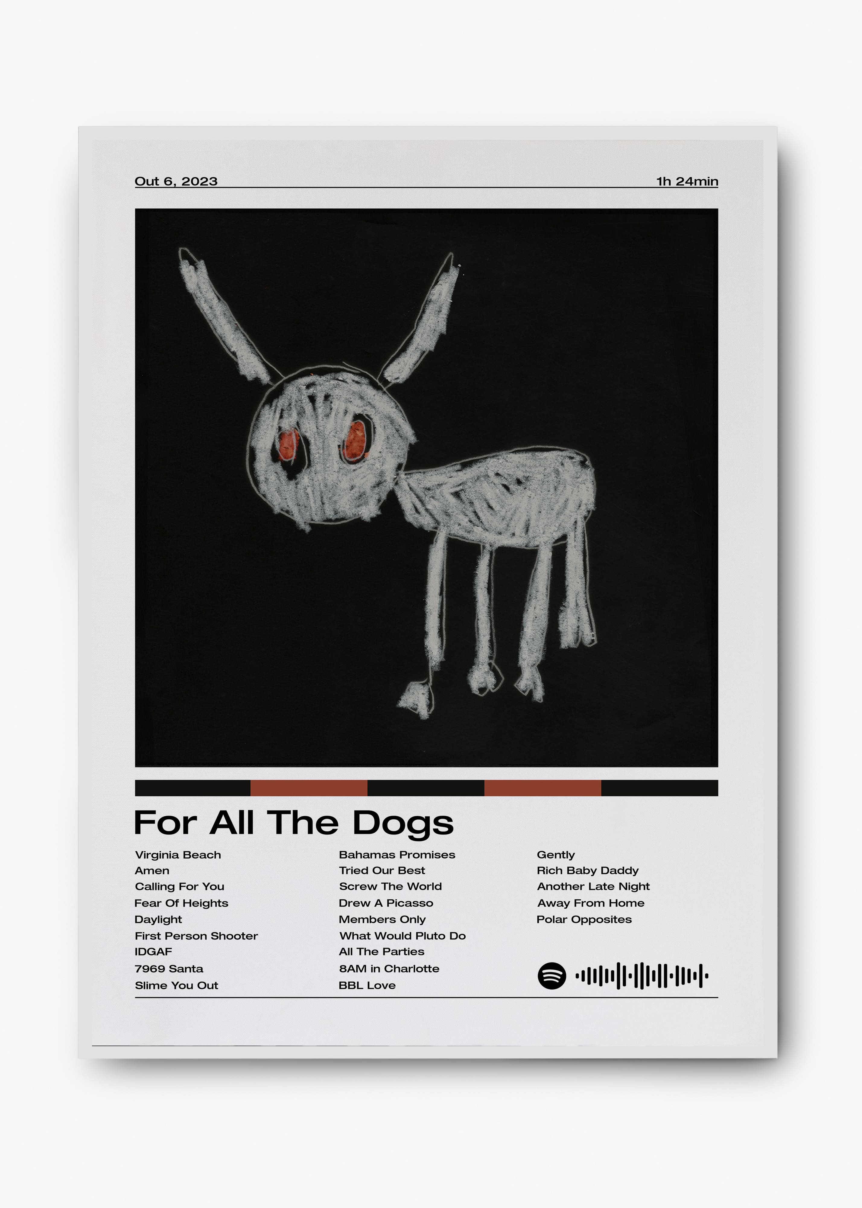 Quadro Drake For All The Dogs