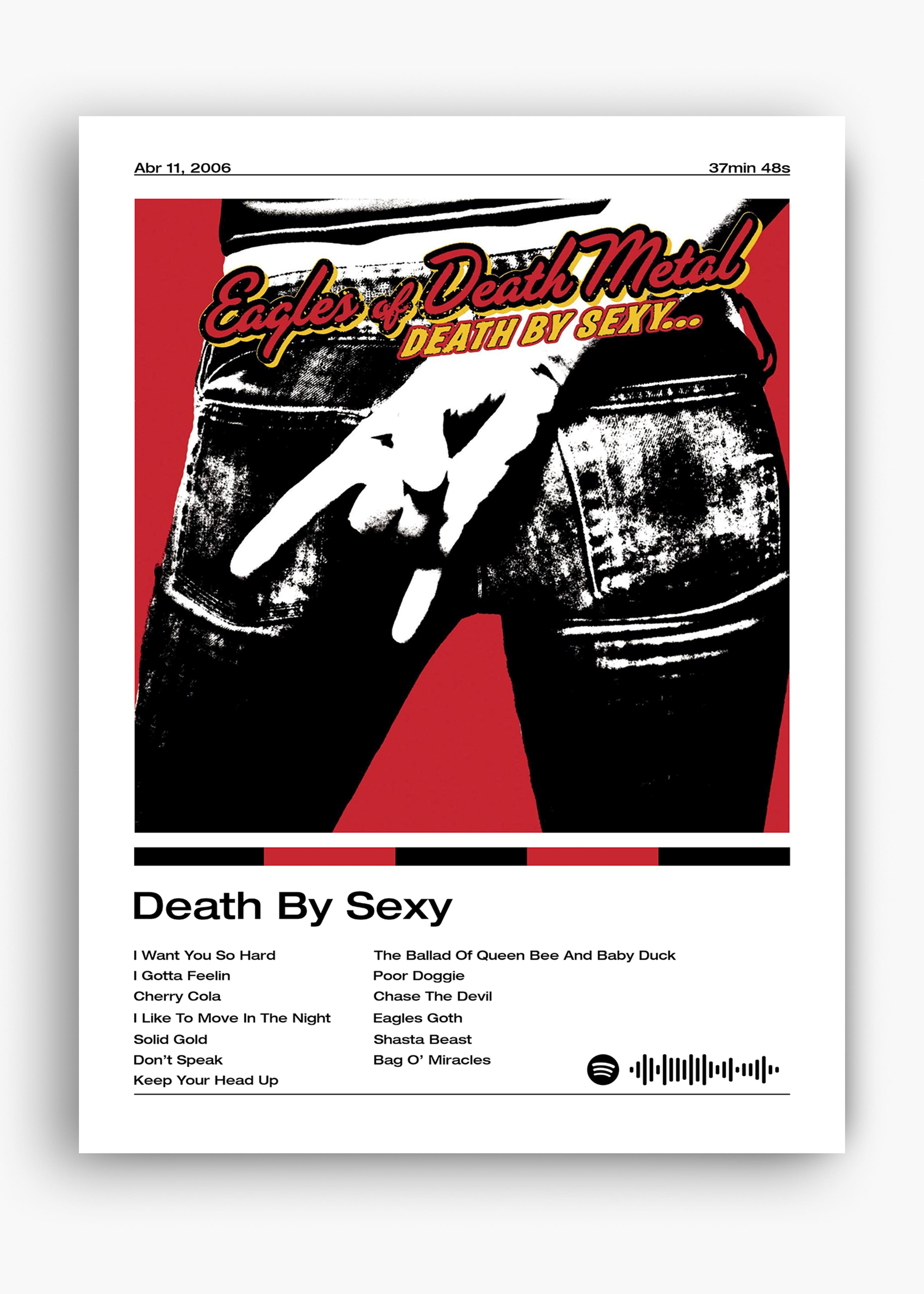 Quadro decorativo Eagles of Death Metal Death by Sexy — arte musical para parede | Cübe Quadros