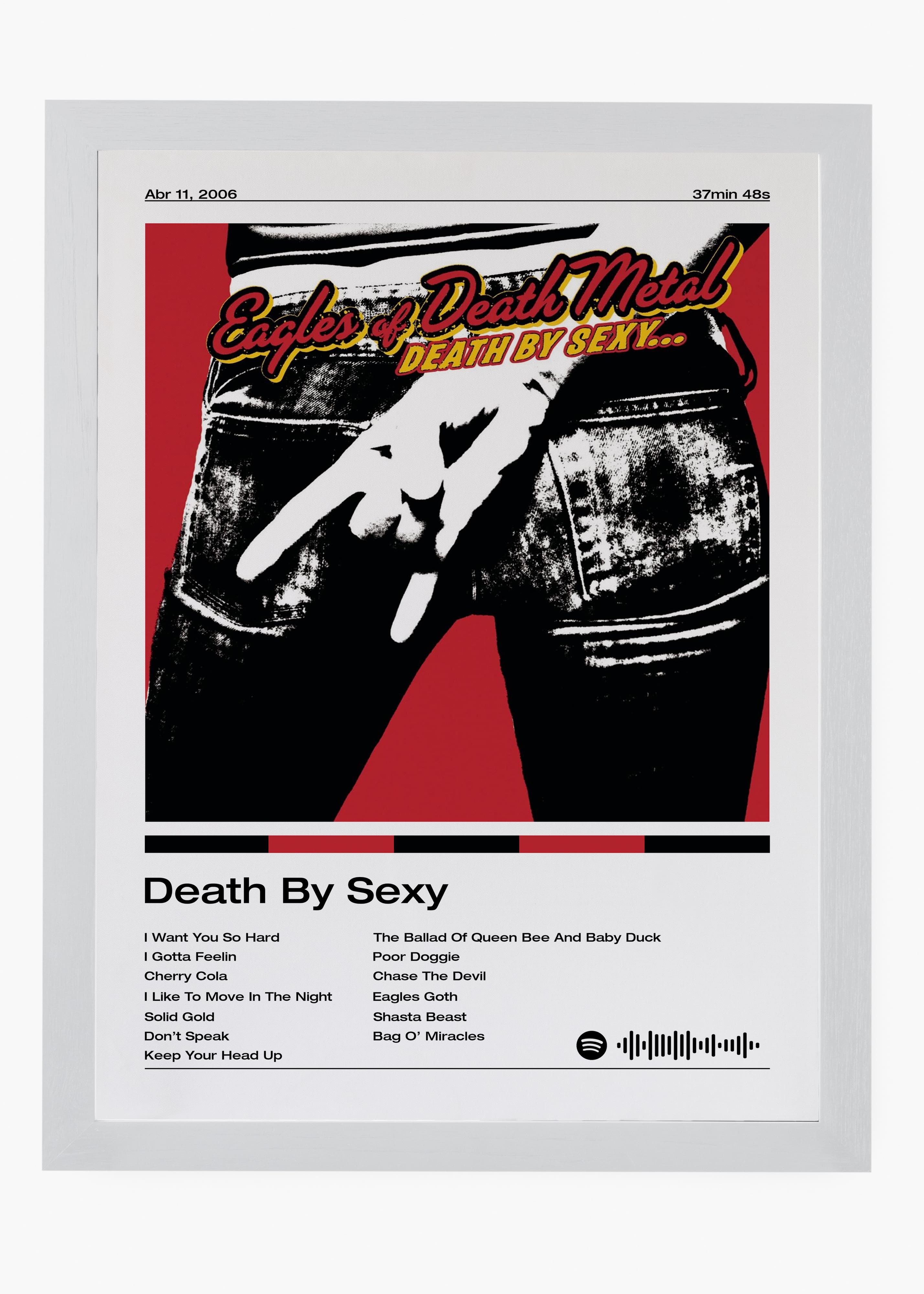 Quadro decorativo Eagles of Death Metal Death by Sexy — arte musical para parede | Cübe Quadros