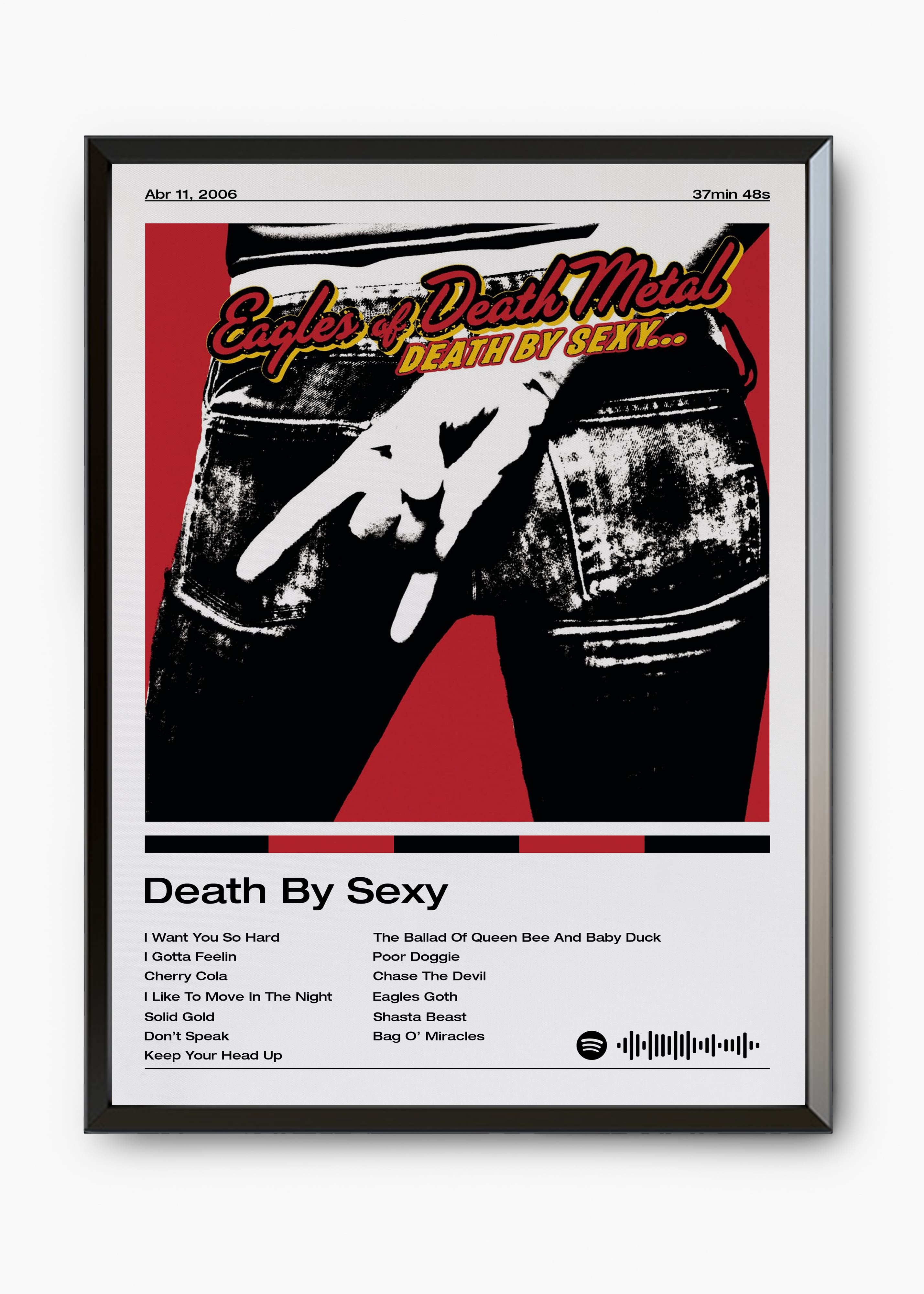Quadro decorativo Eagles of Death Metal Death by Sexy — arte musical para parede | Cübe Quadros
