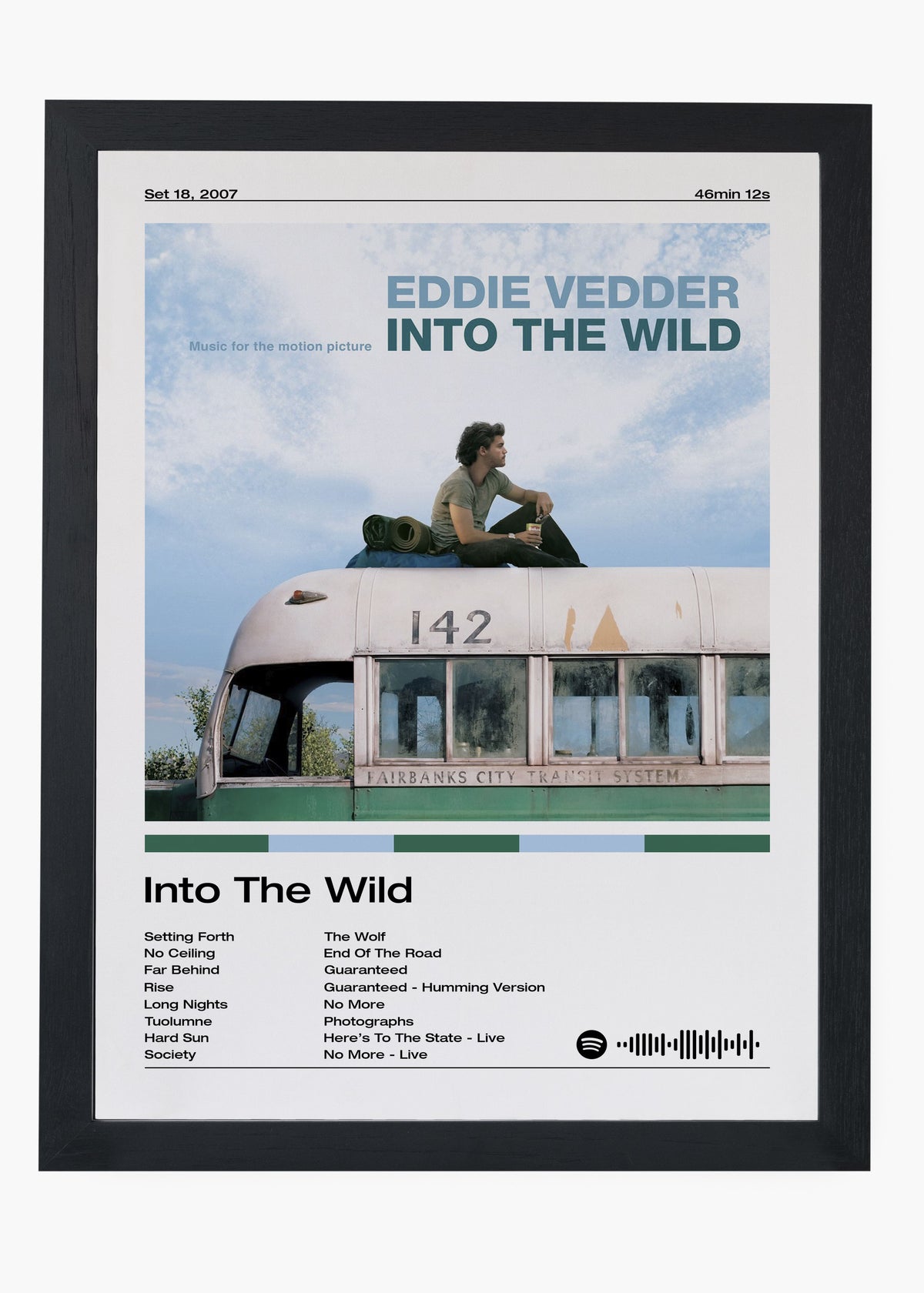 Quadro decorativo Eddie Vedder Into The Wild — arte musical para parede | Cübe Quadros