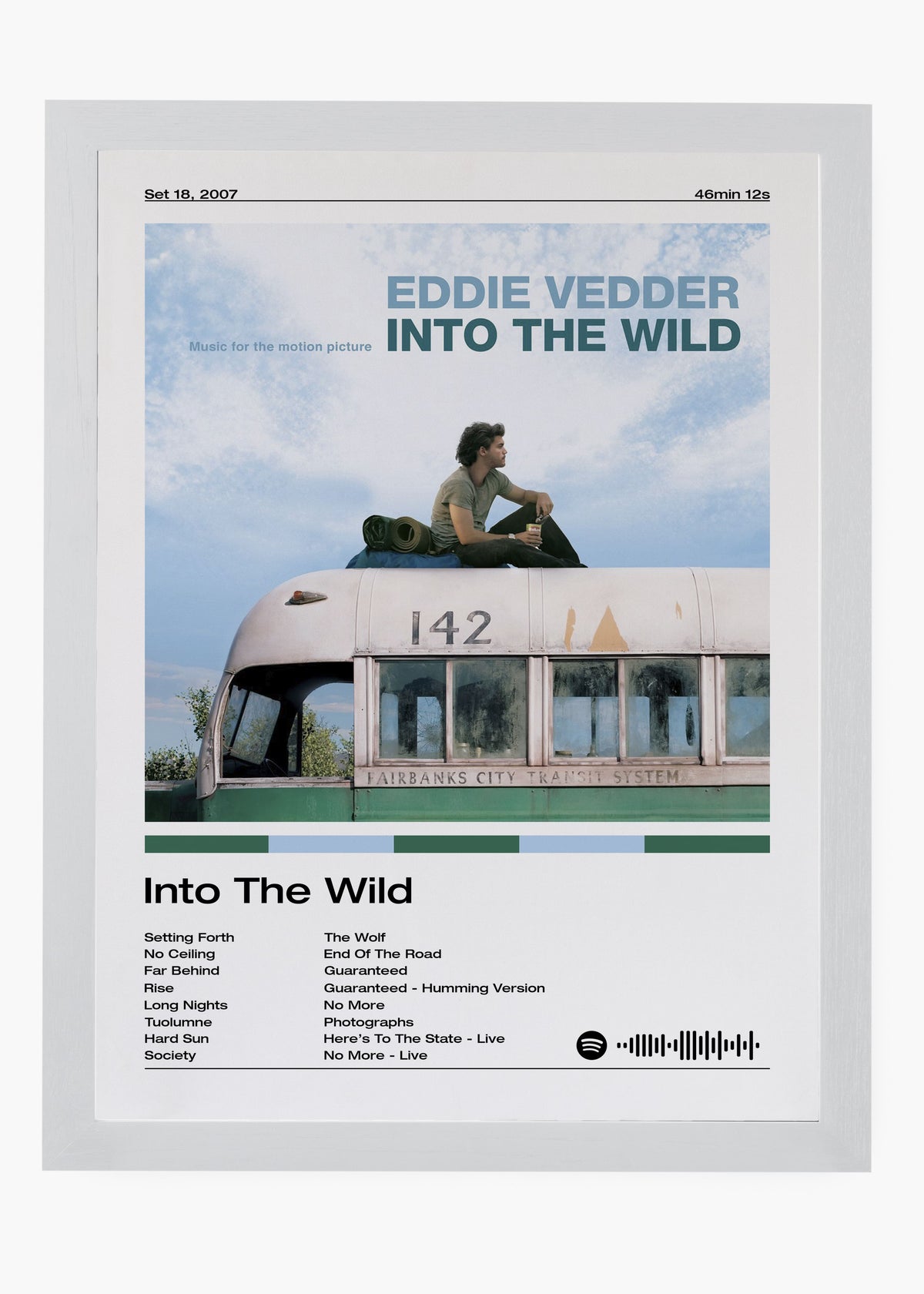 Quadro decorativo Eddie Vedder Into The Wild — arte musical para parede | Cübe Quadros