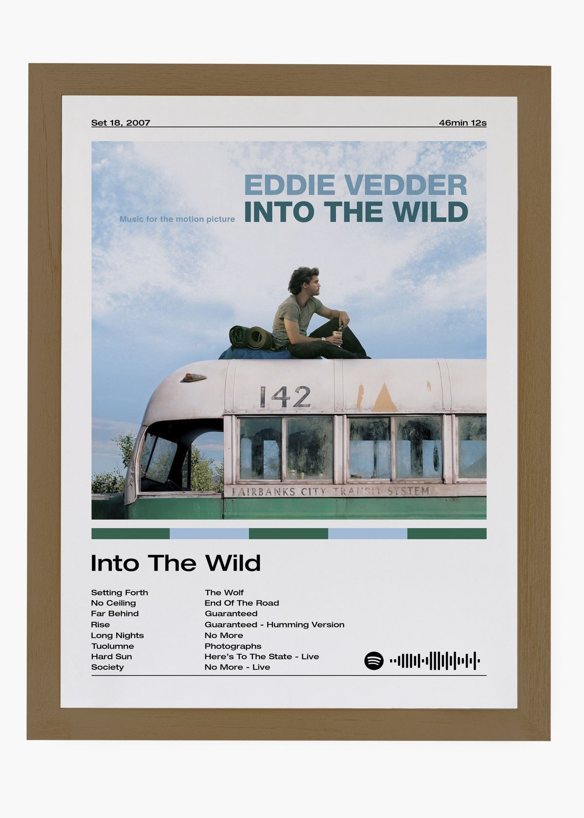 Quadro decorativo Eddie Vedder Into The Wild — arte musical para parede | Cübe Quadros