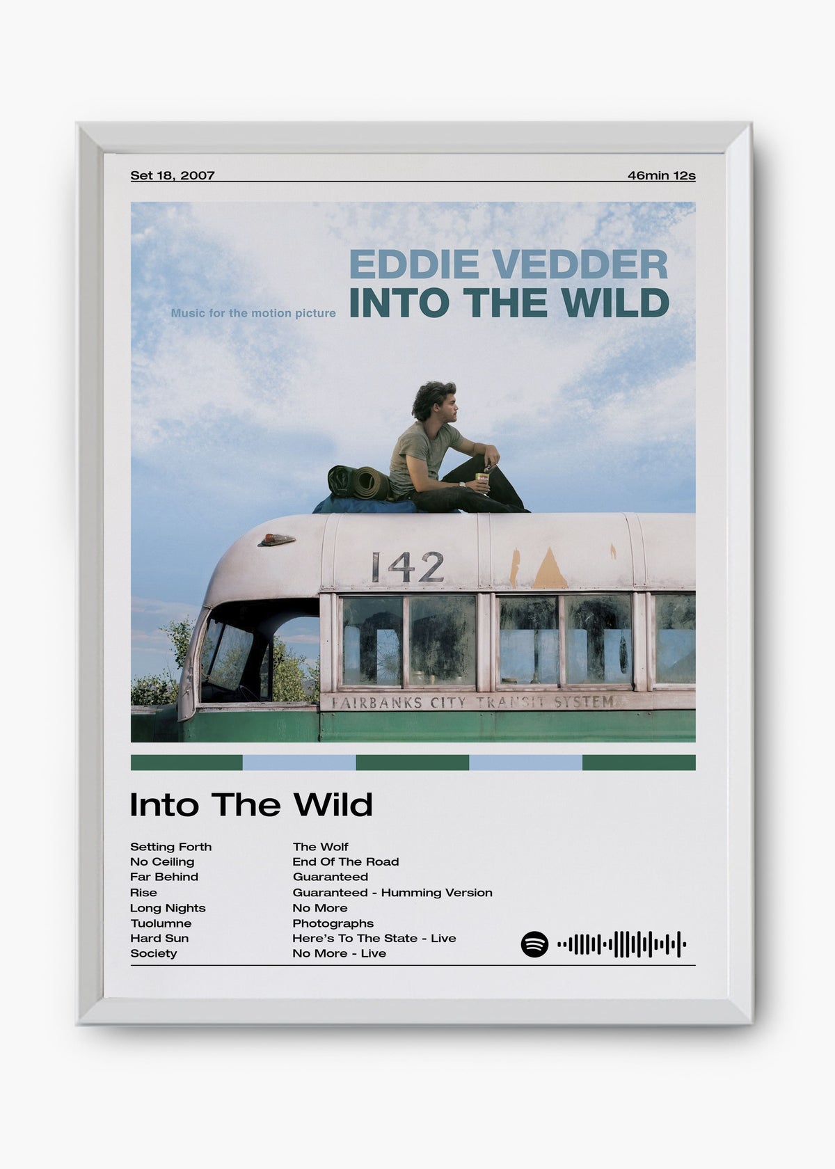 Quadro decorativo Eddie Vedder Into The Wild — arte musical para parede | Cübe Quadros