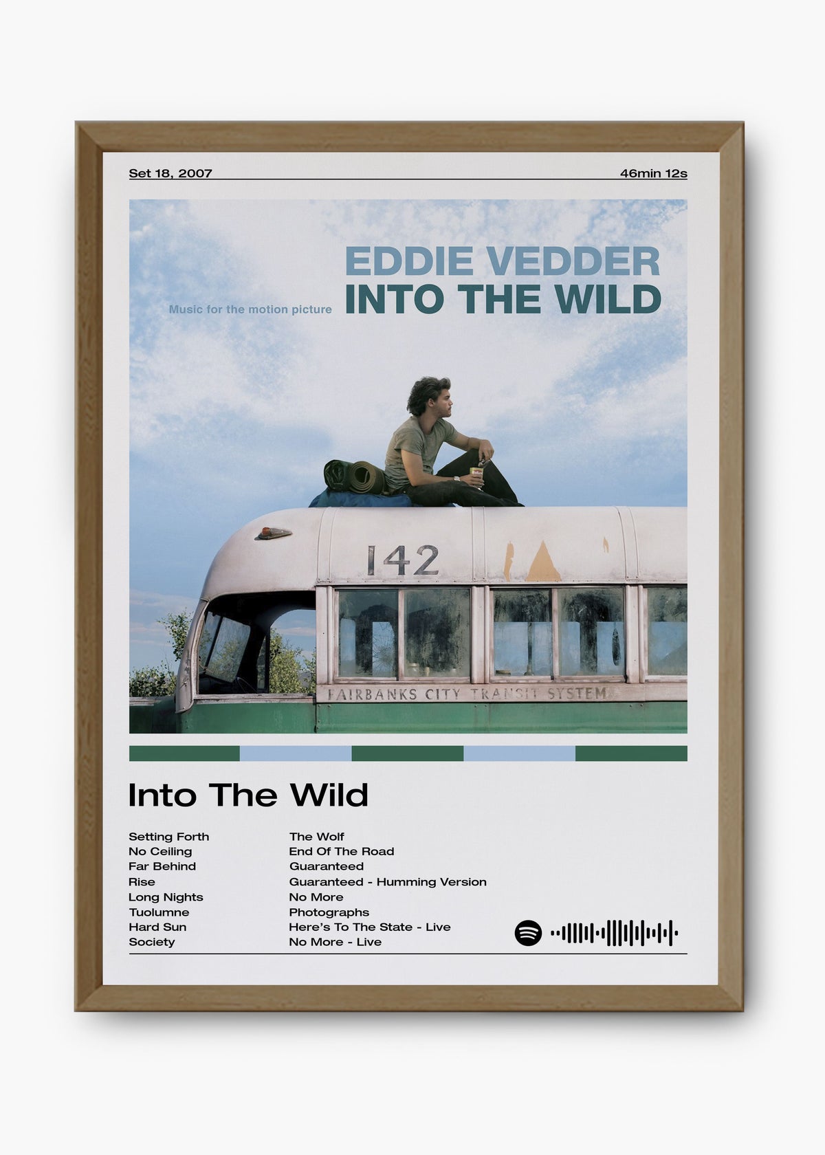 Quadro decorativo Eddie Vedder Into The Wild — arte musical para parede | Cübe Quadros