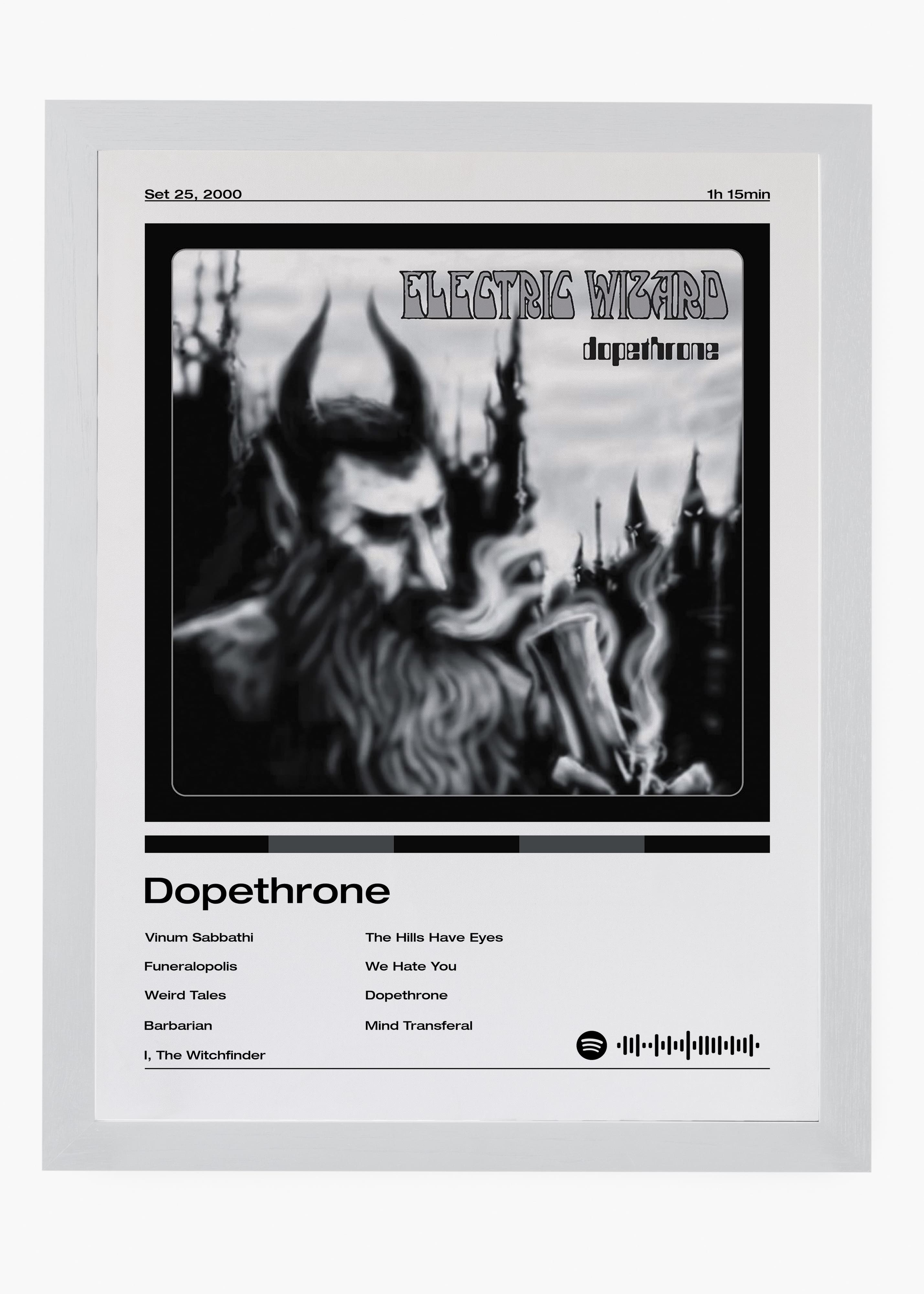 Quadro decorativo Electric Wizard Dopethrone — arte de doom metal para parede | Cübe Quadros