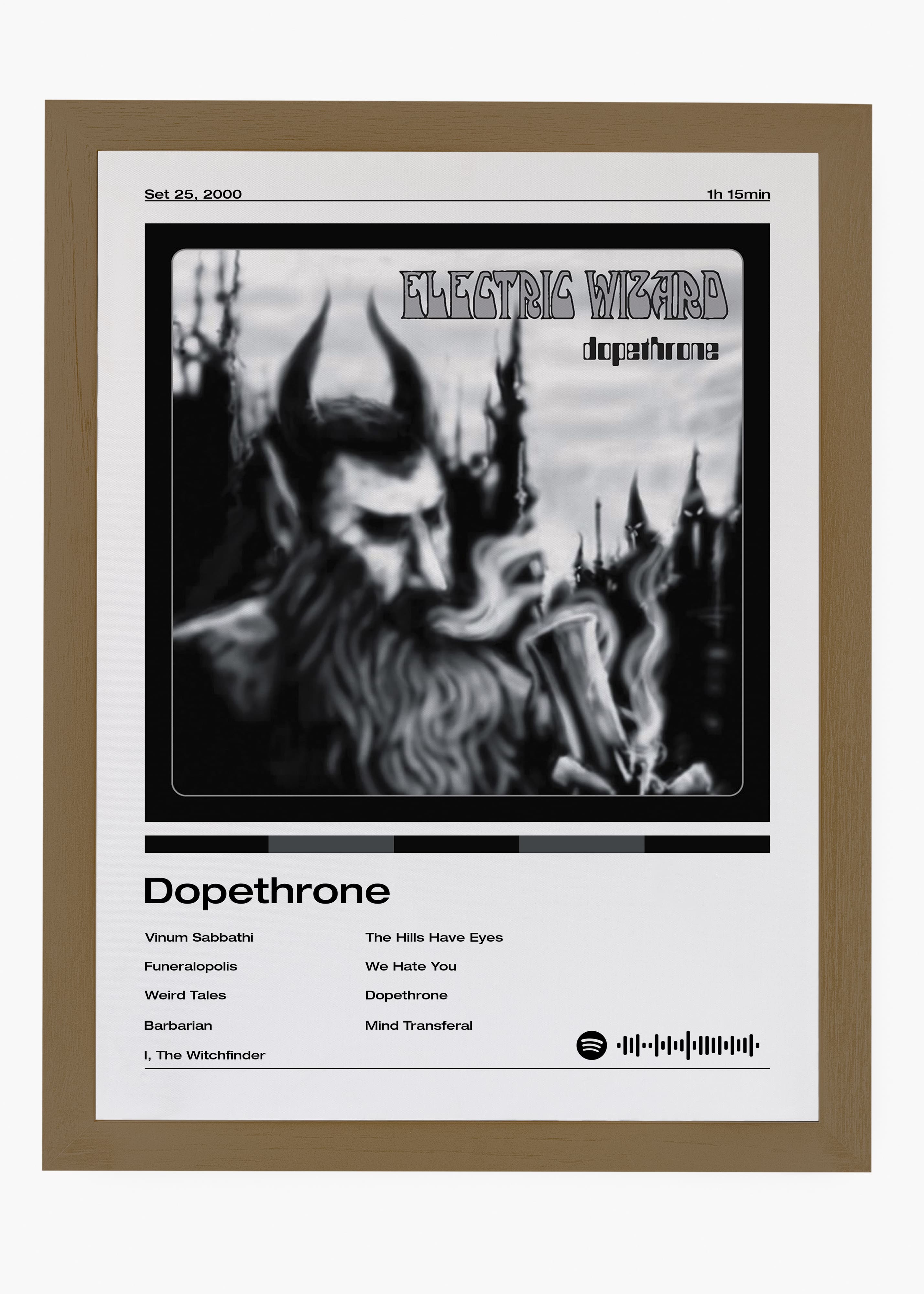 Quadro decorativo Electric Wizard Dopethrone — arte de doom metal para parede | Cübe Quadros