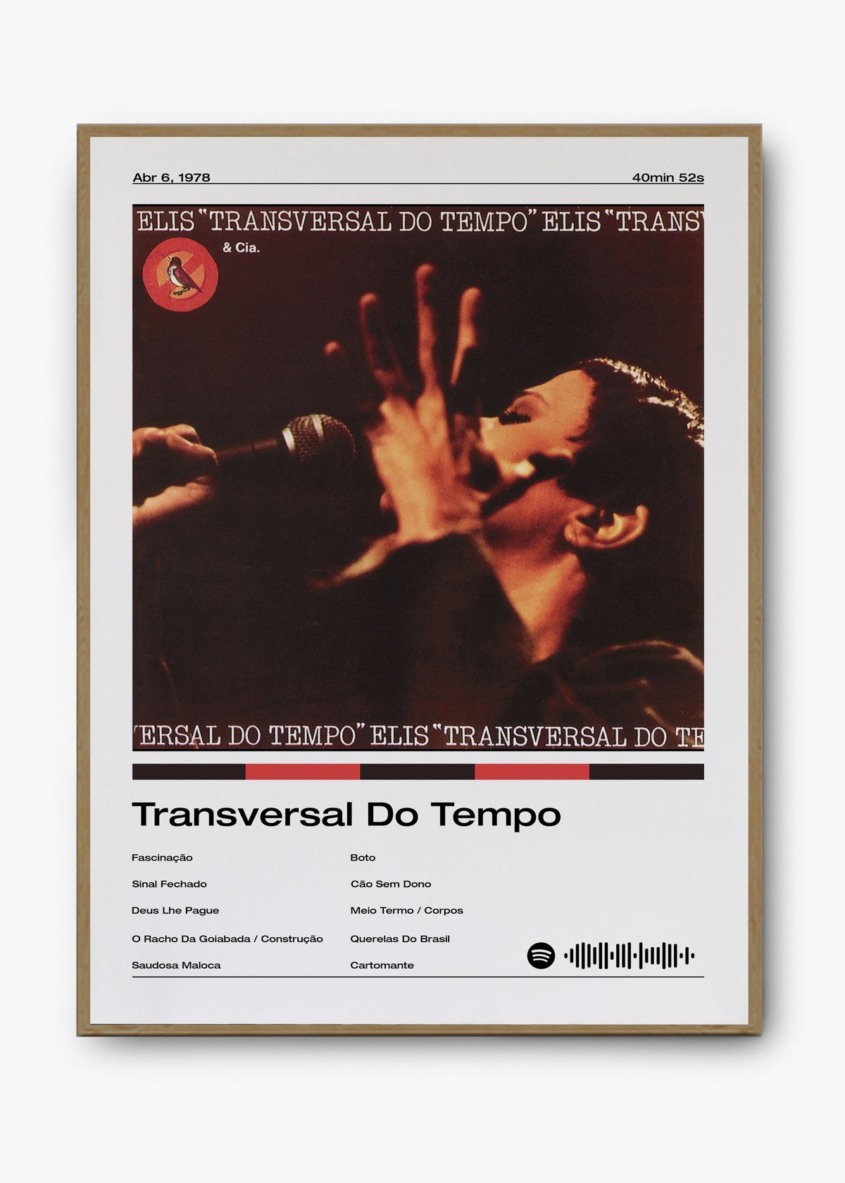 Quadro decorativo Elis Regina Transversal Do Tempo — arte musical brasileira para parede | Cübe Quadros