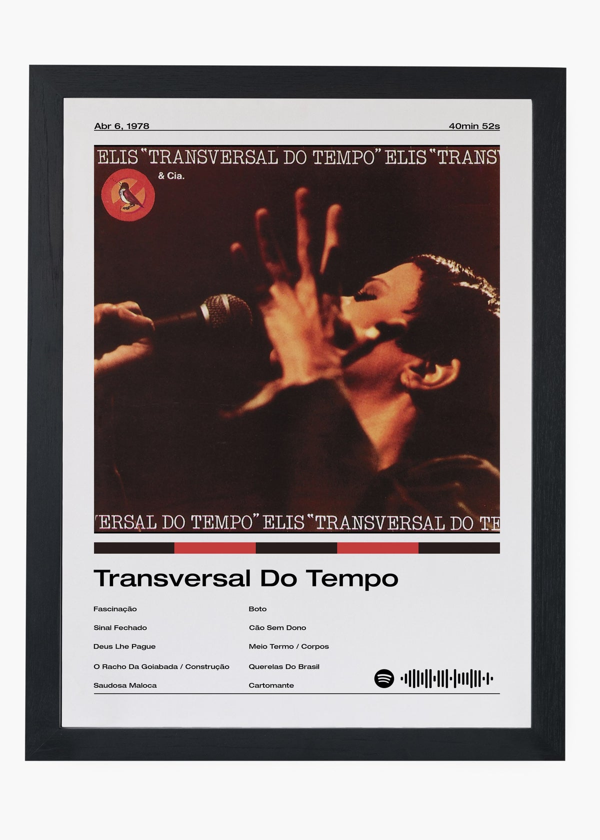 Quadro decorativo Elis Regina Transversal Do Tempo — arte musical brasileira para parede | Cübe Quadros