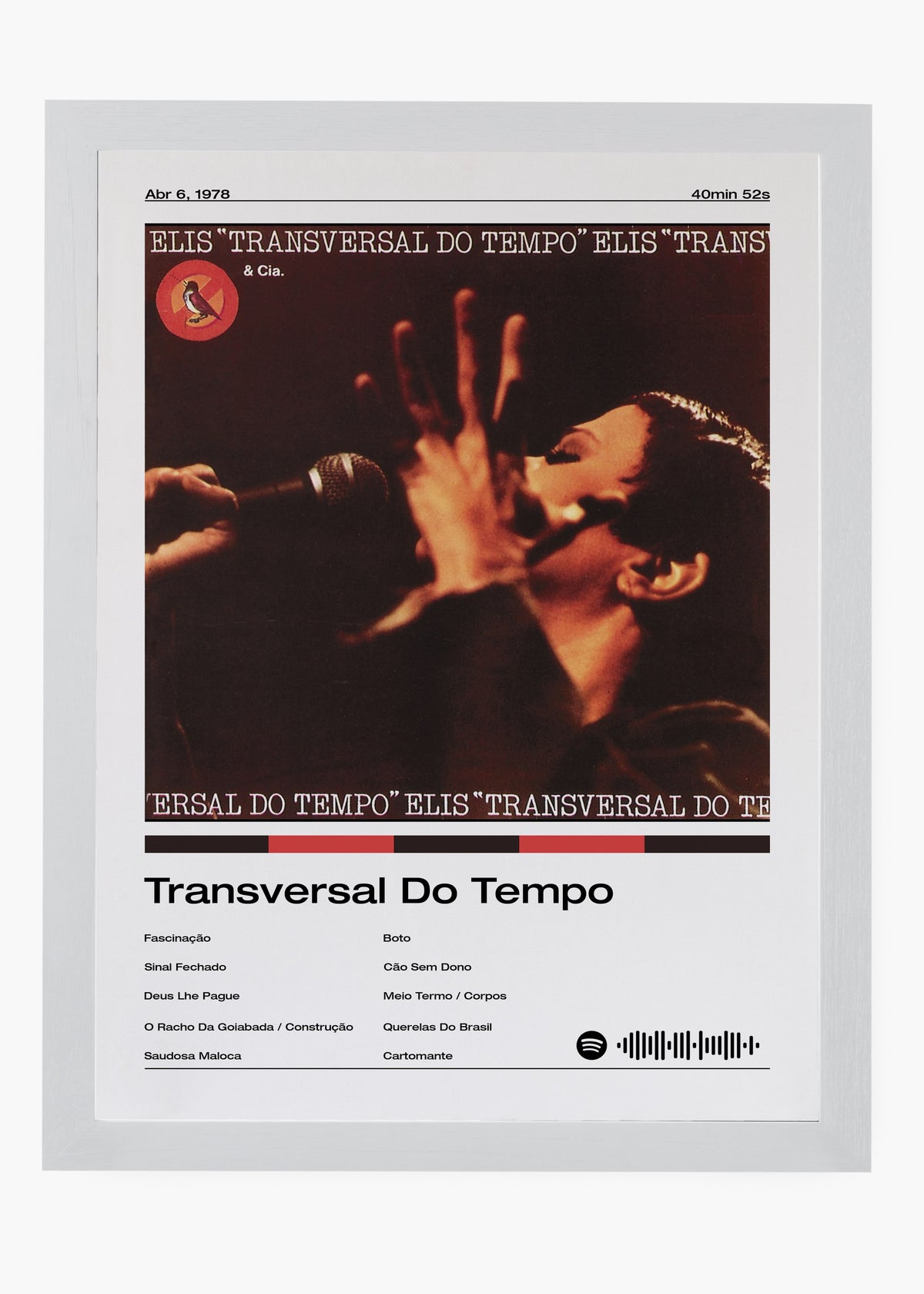 Quadro decorativo Elis Regina Transversal Do Tempo — arte musical brasileira para parede | Cübe Quadros