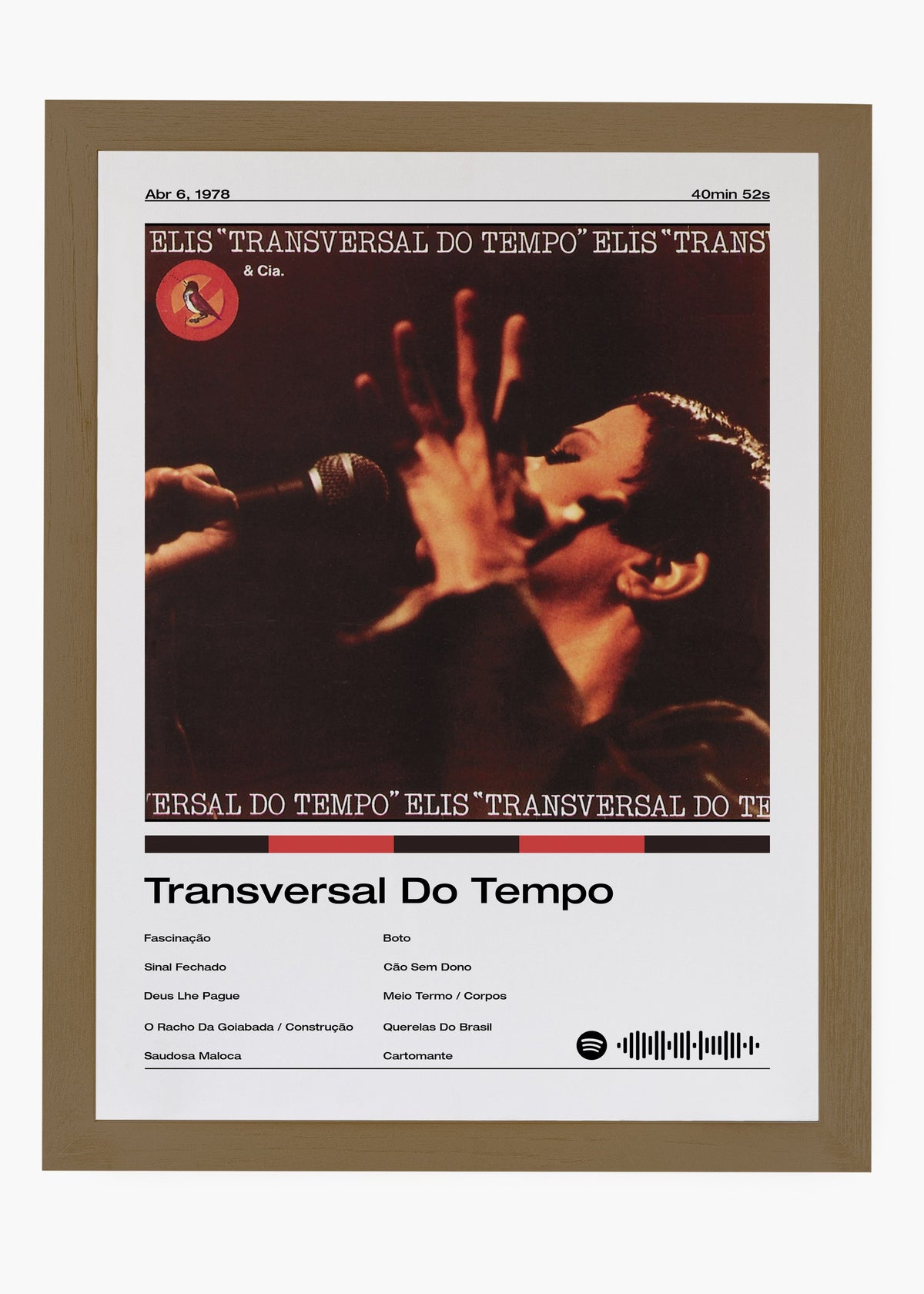 Quadro decorativo Elis Regina Transversal Do Tempo — arte musical brasileira para parede | Cübe Quadros
