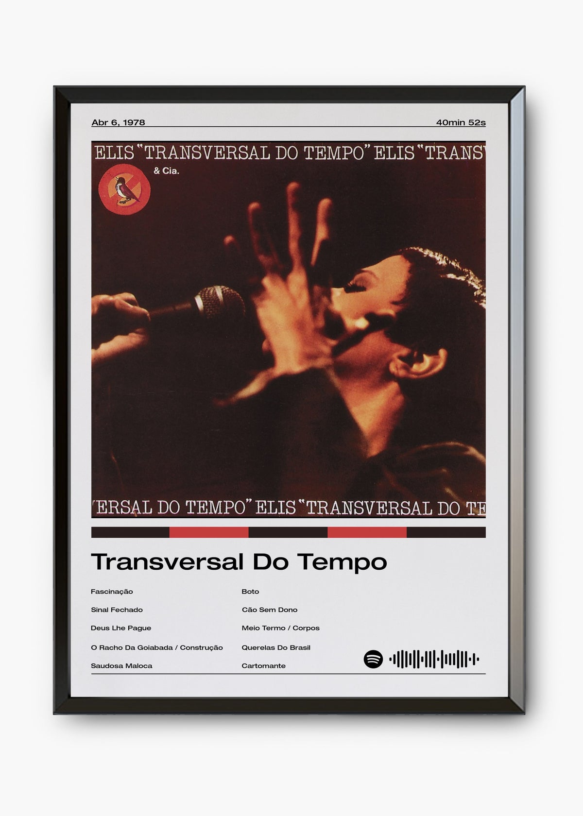 Quadro decorativo Elis Regina Transversal Do Tempo — arte musical brasileira para parede | Cübe Quadros