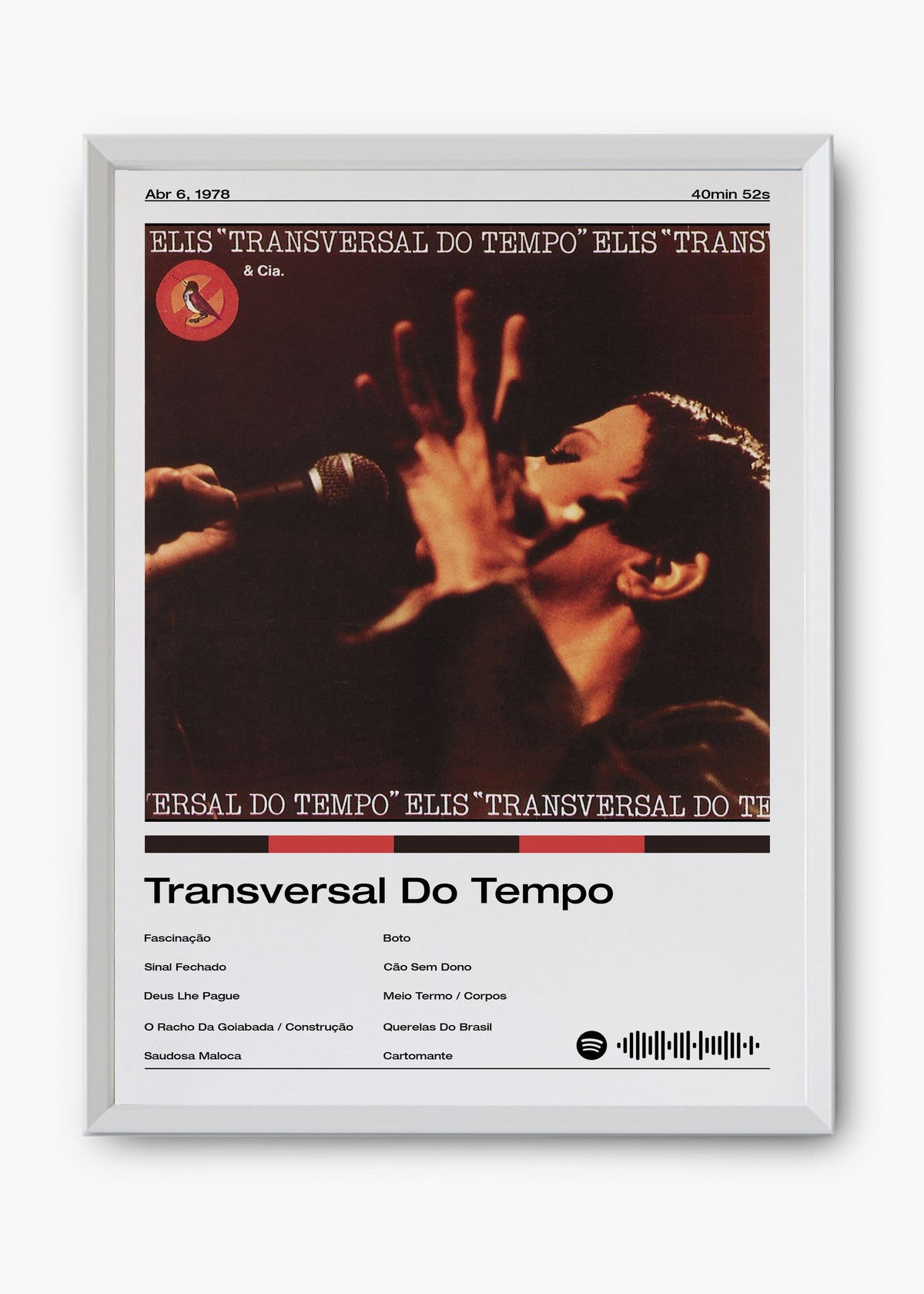 Quadro decorativo Elis Regina Transversal Do Tempo — arte musical brasileira para parede | Cübe Quadros
