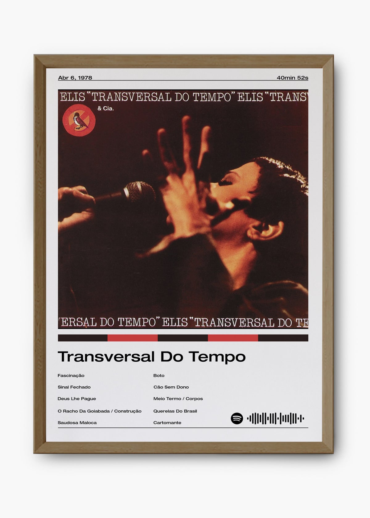Quadro decorativo Elis Regina Transversal Do Tempo — arte musical brasileira para parede | Cübe Quadros