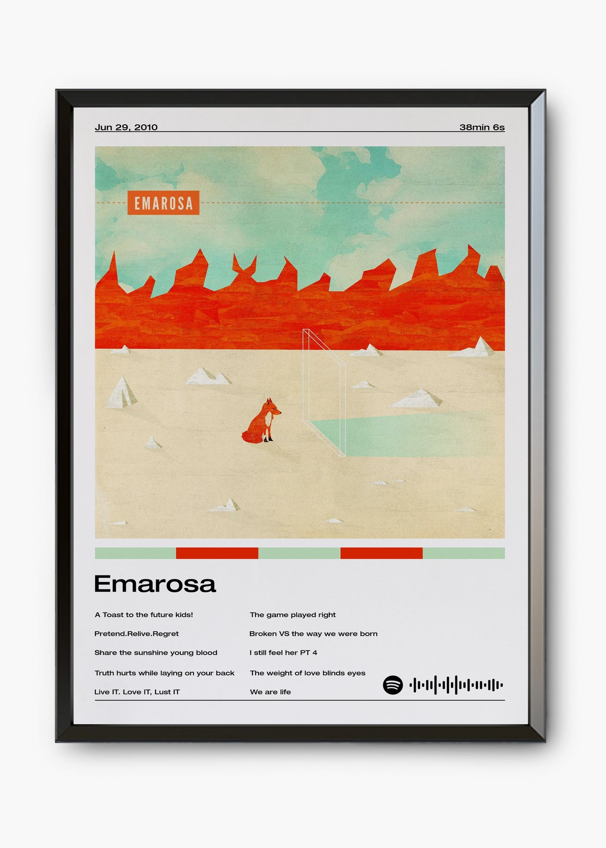 Quadro decorativo Emarosa — arte musical para parede | Cübe Quadros