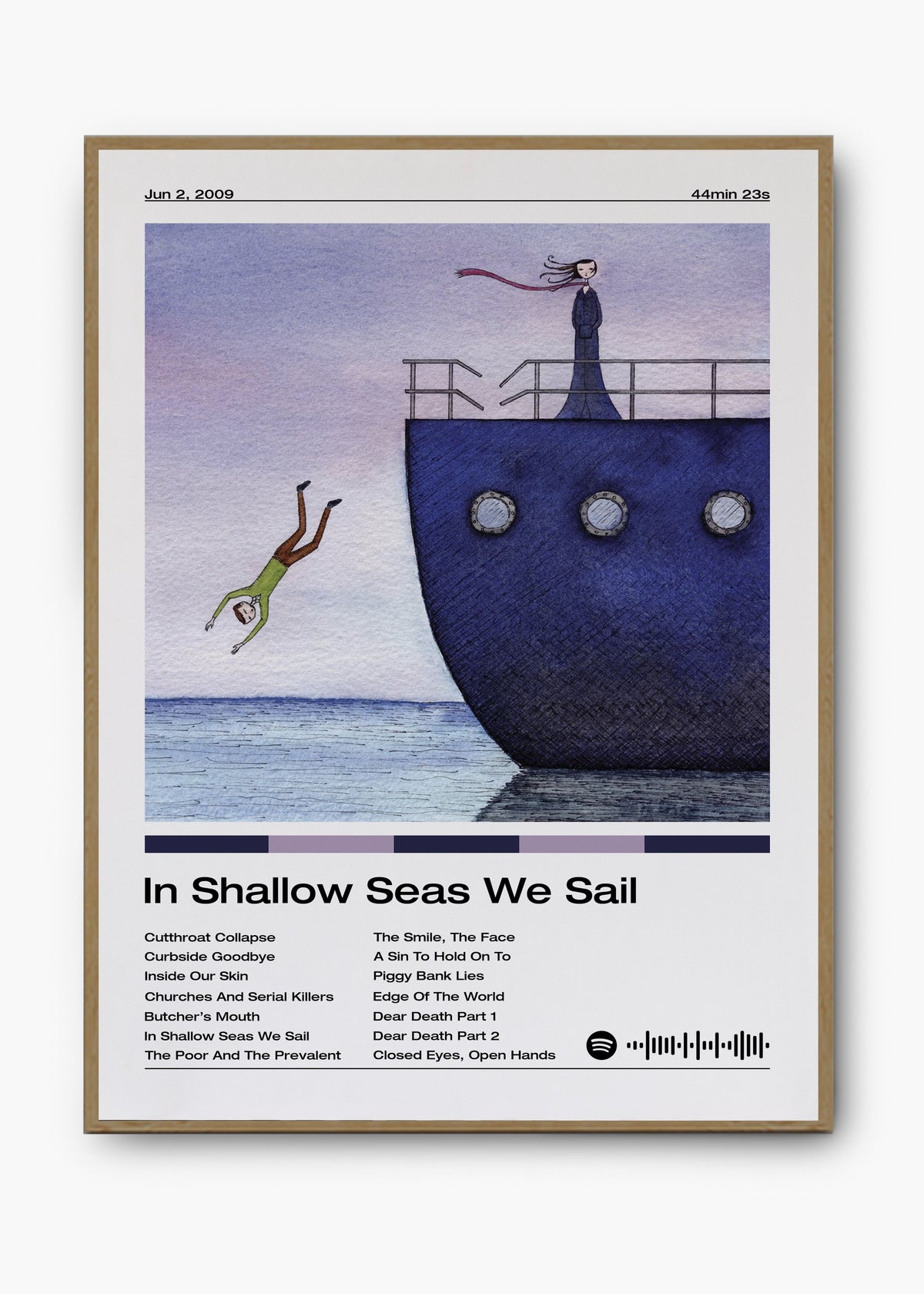 Quadro decorativo Emery In Shallow Seas We Sail — arte musical para parede | Cübe Quadros