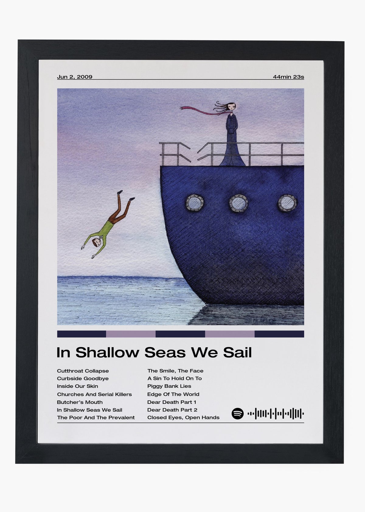 Quadro decorativo Emery In Shallow Seas We Sail — arte musical para parede | Cübe Quadros