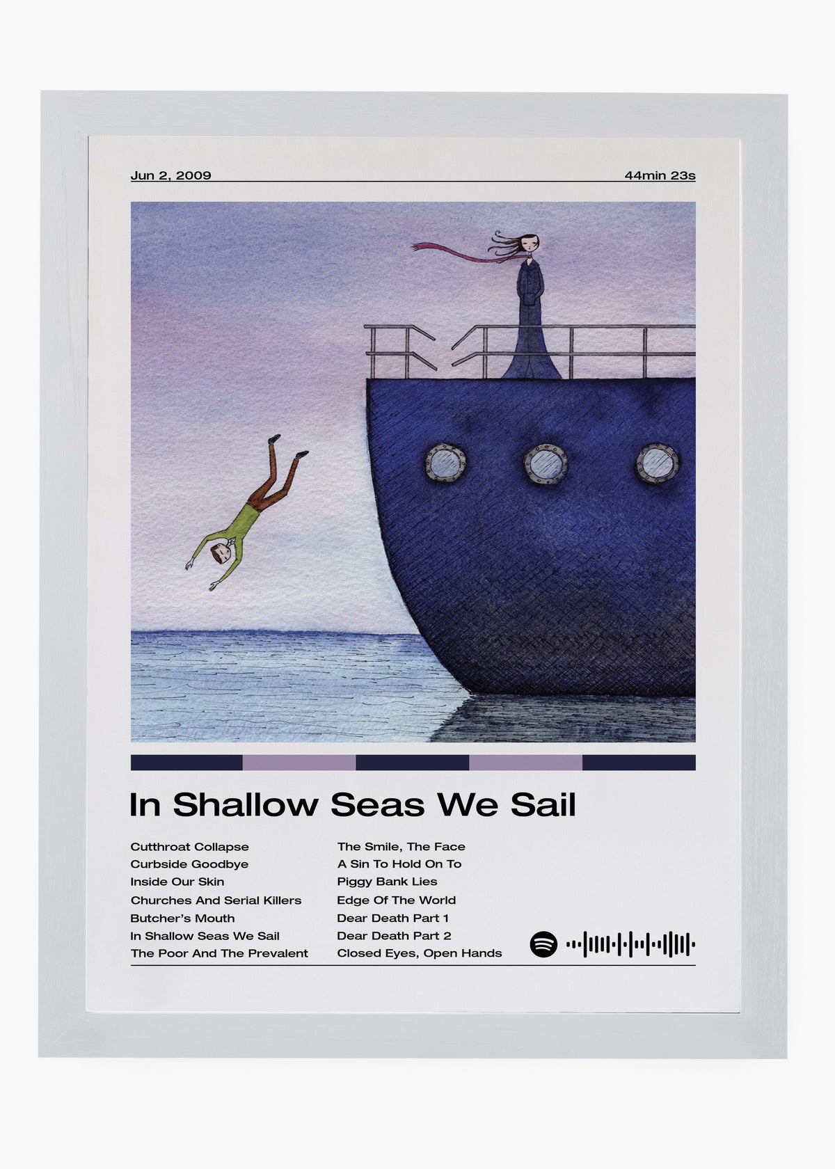 Quadro decorativo Emery In Shallow Seas We Sail — arte musical para parede | Cübe Quadros