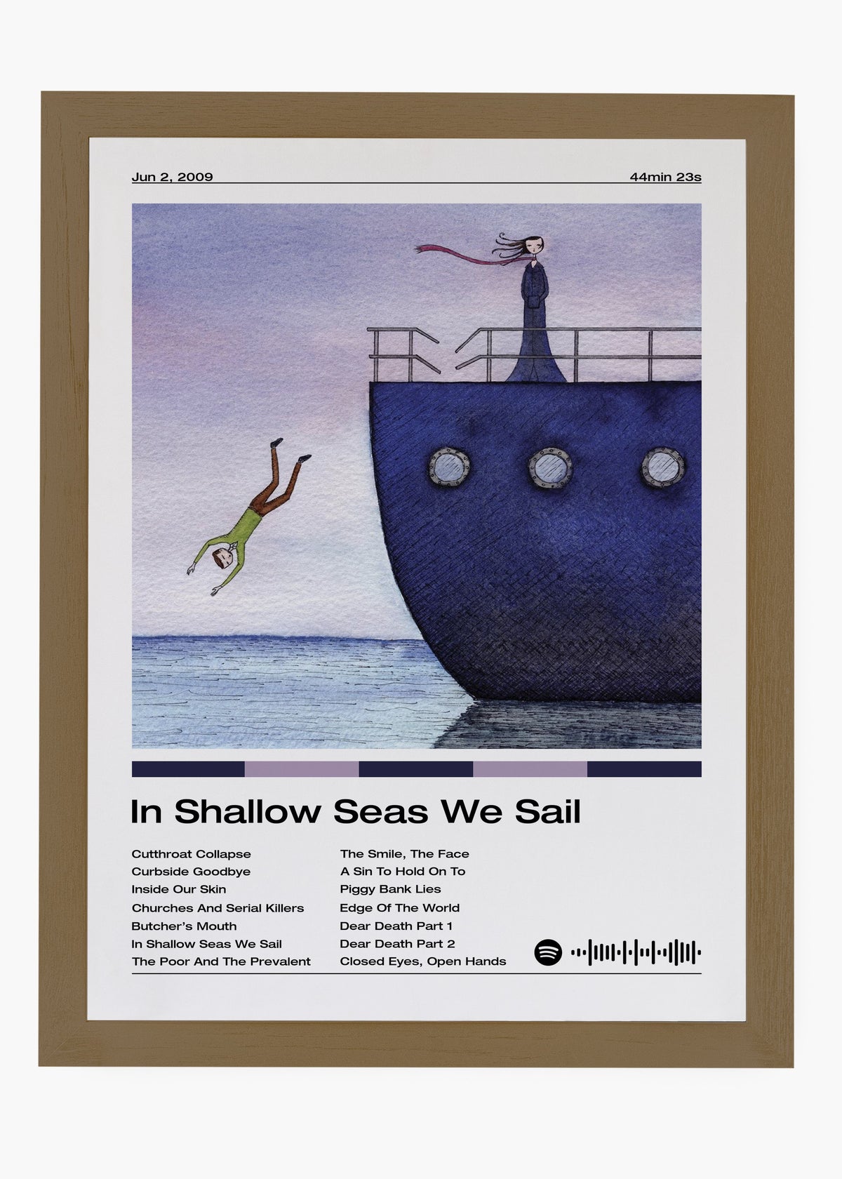 Quadro decorativo Emery In Shallow Seas We Sail — arte musical para parede | Cübe Quadros