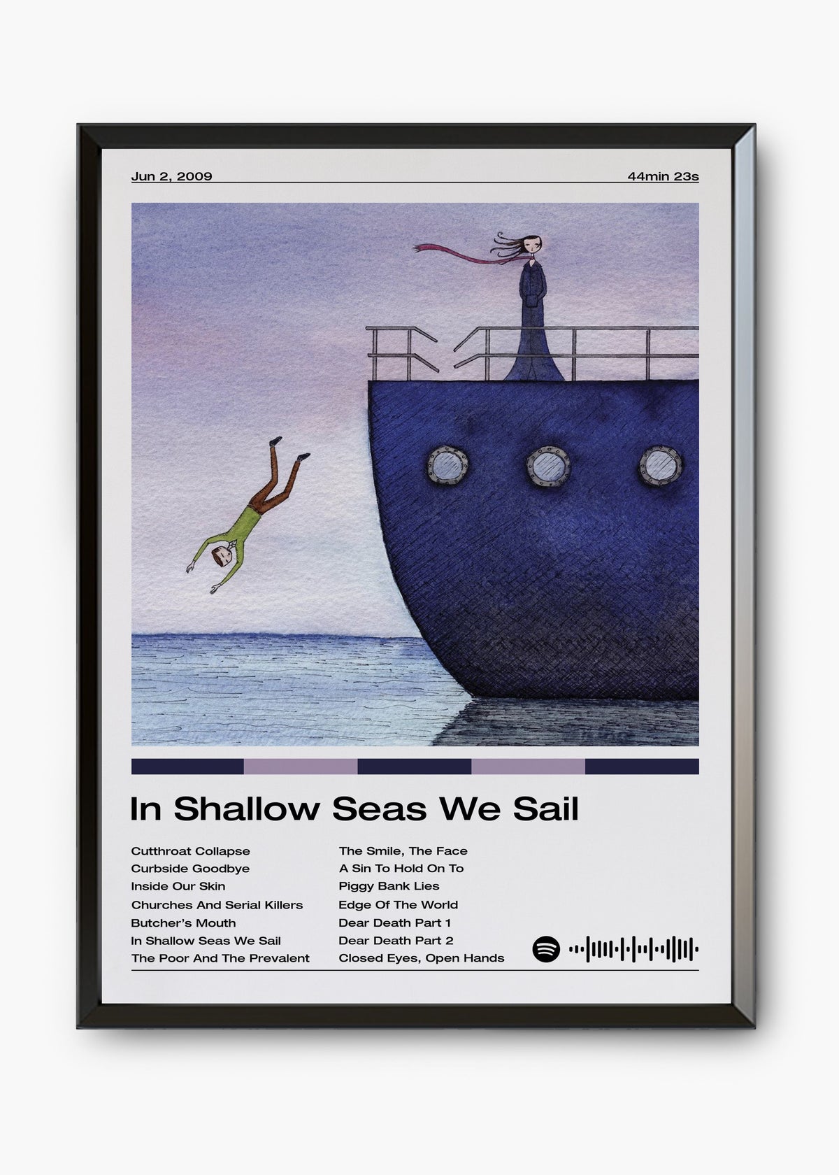 Quadro decorativo Emery In Shallow Seas We Sail — arte musical para parede | Cübe Quadros