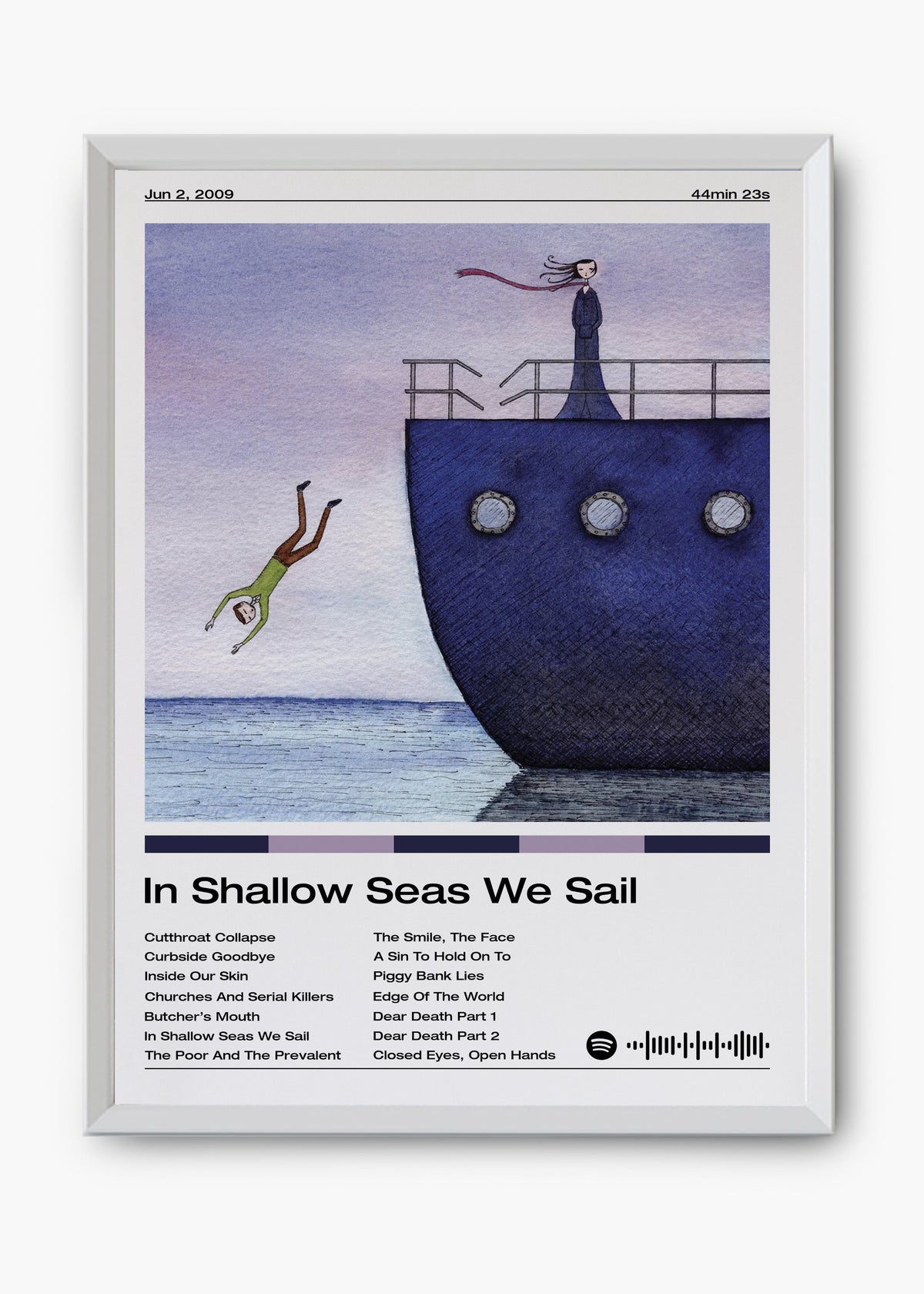 Quadro decorativo Emery In Shallow Seas We Sail — arte musical para parede | Cübe Quadros