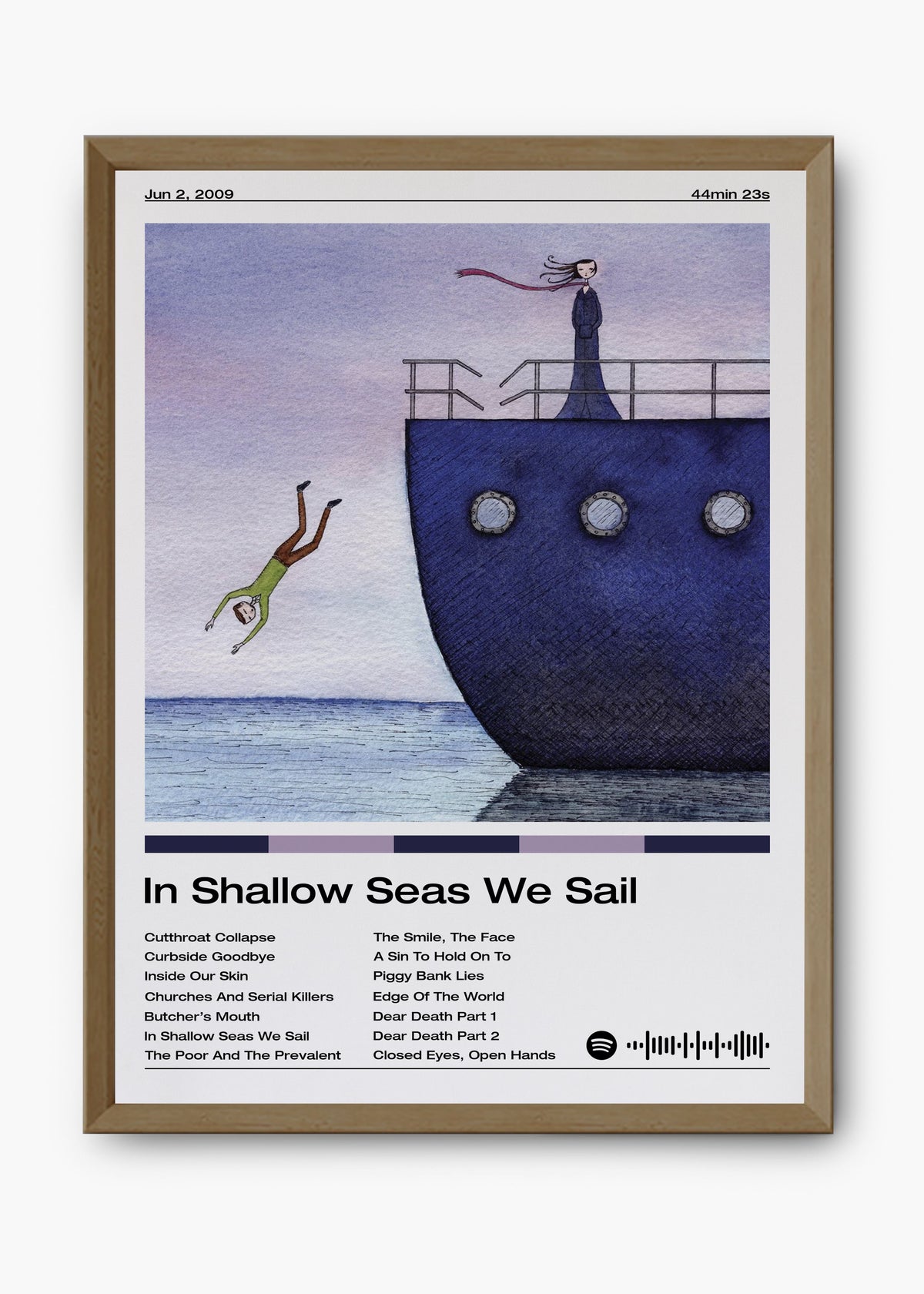 Quadro decorativo Emery In Shallow Seas We Sail — arte musical para parede | Cübe Quadros