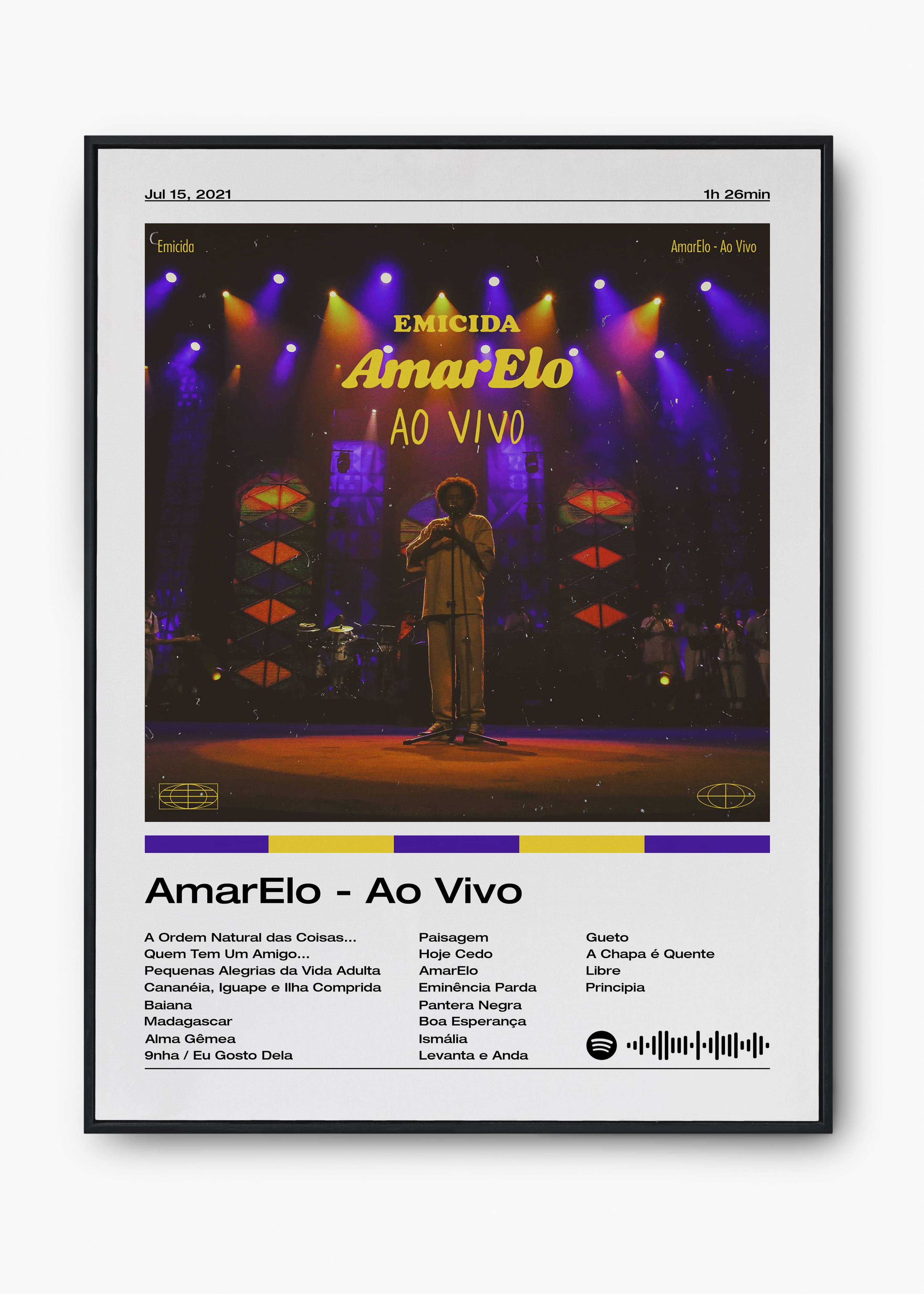 Quadro Emicida AmarElo Ao Vivo