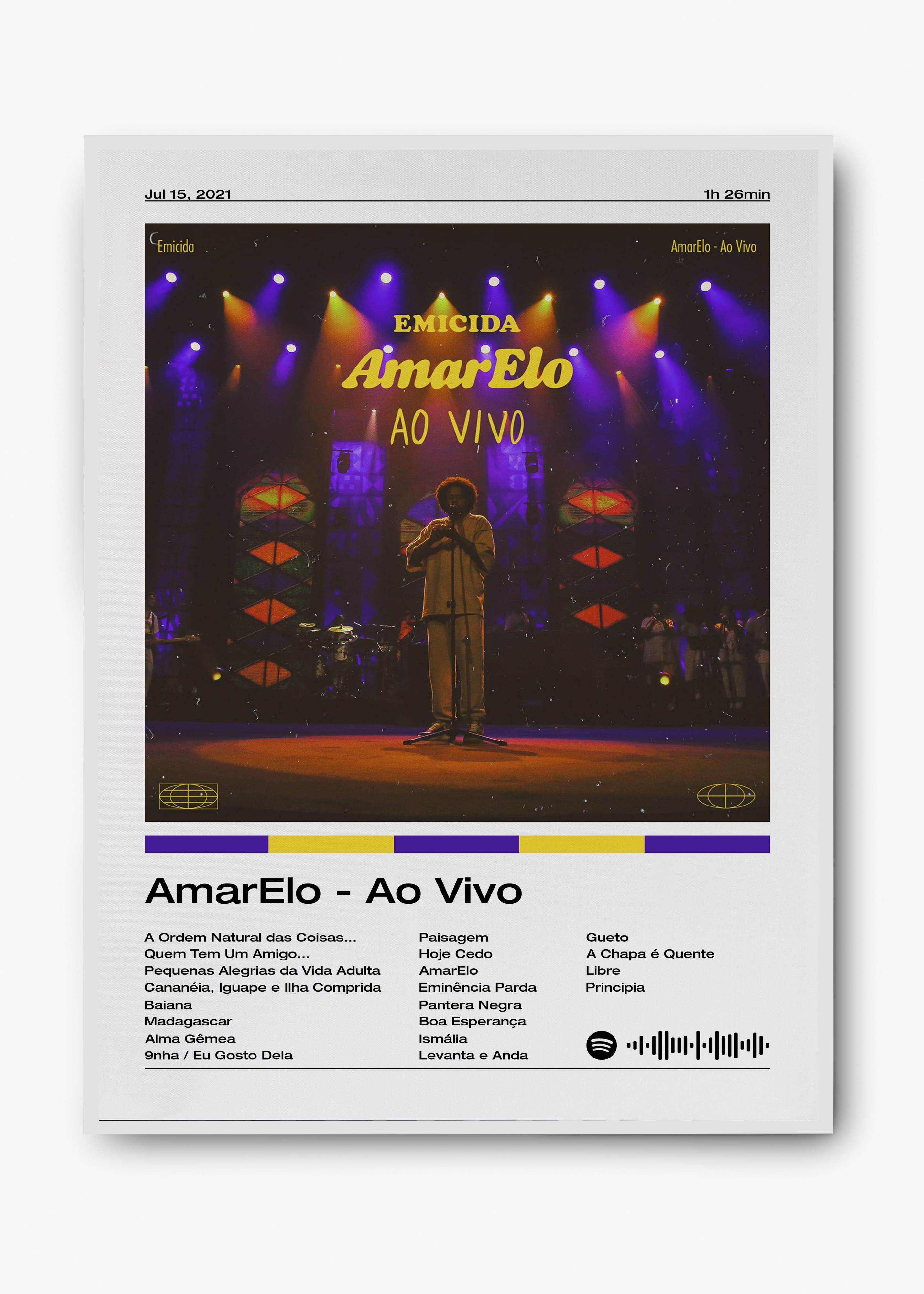 Quadro Emicida AmarElo Ao Vivo