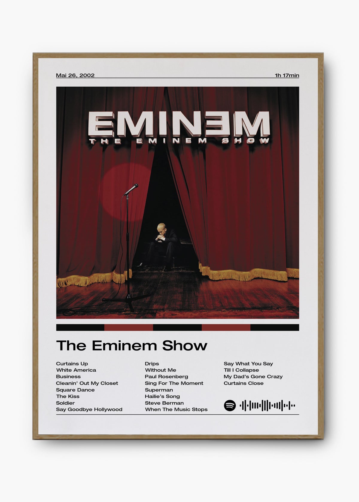Quadro decorativo Eminem The Eminem Show — arte de rap para parede | Cübe Quadros