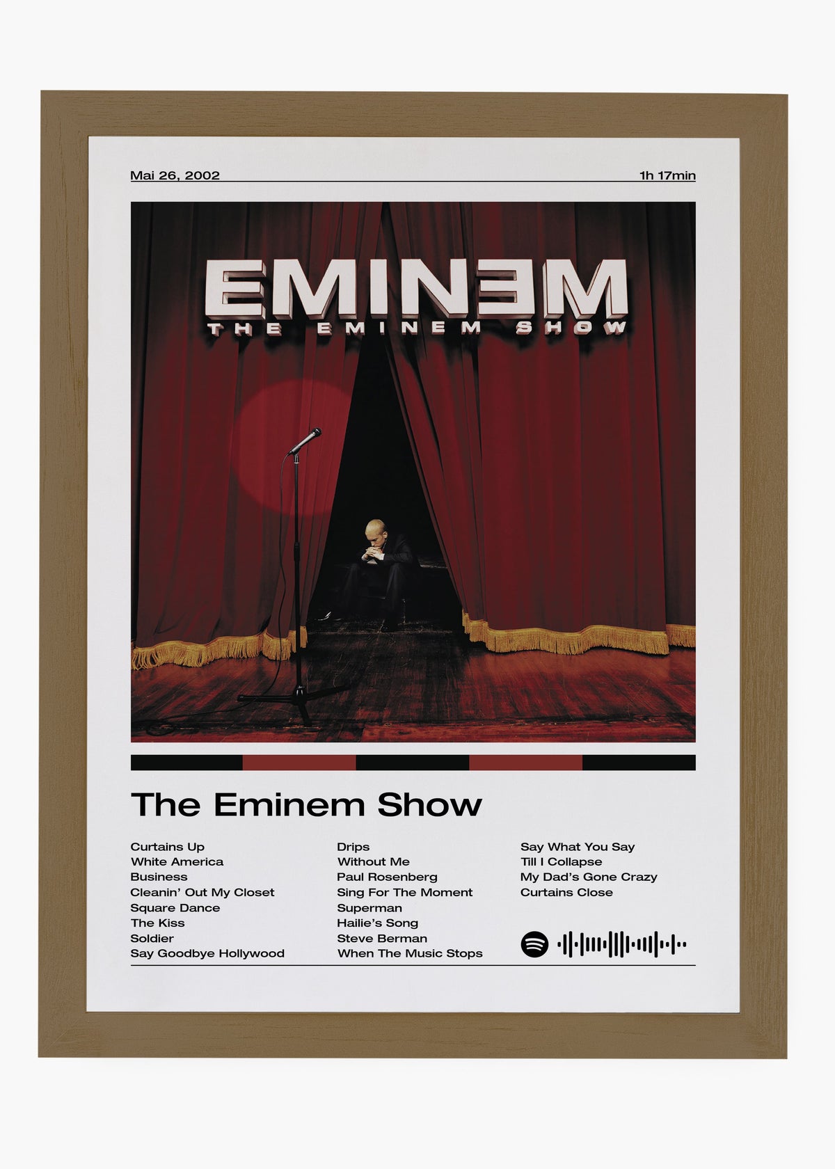 Quadro decorativo Eminem The Eminem Show — arte de rap para parede | Cübe Quadros