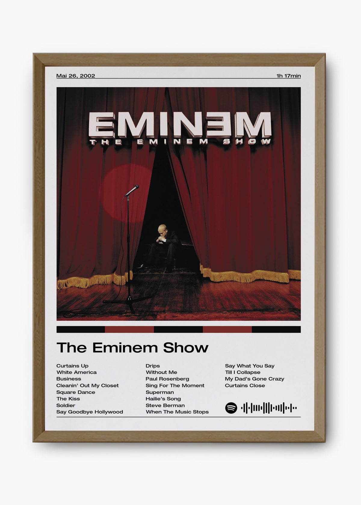Quadro decorativo Eminem The Eminem Show — arte de rap para parede | Cübe Quadros