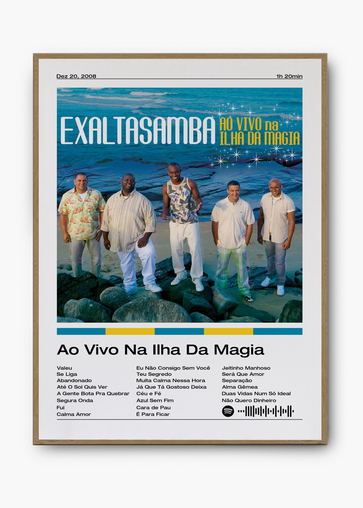 Quadro decorativo Exaltasamba Ao Vivo Na Ilha Da Magia — arte de samba para parede | Cübe Quadros