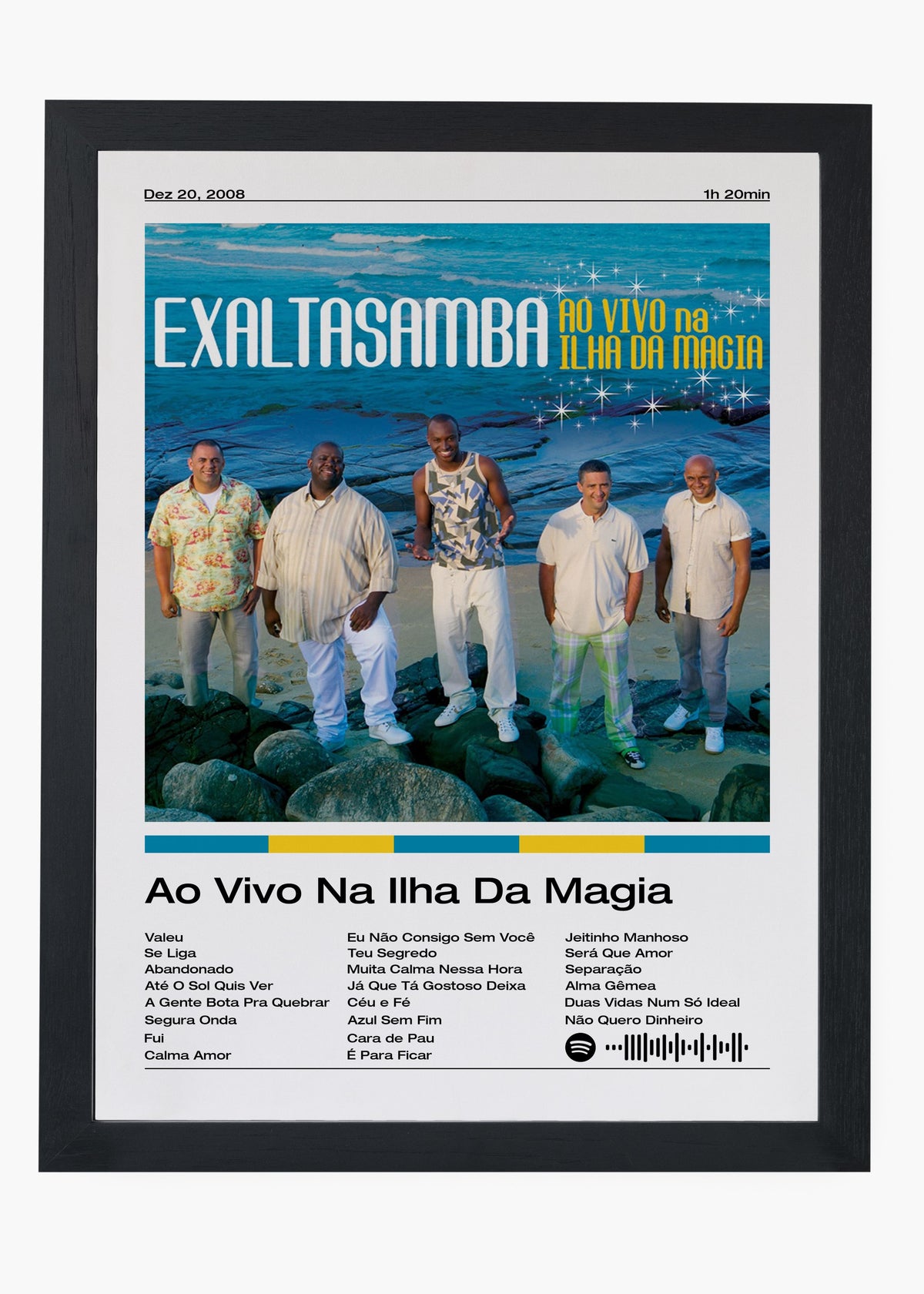 Quadro decorativo Exaltasamba Ao Vivo Na Ilha Da Magia — arte de samba para parede | Cübe Quadros