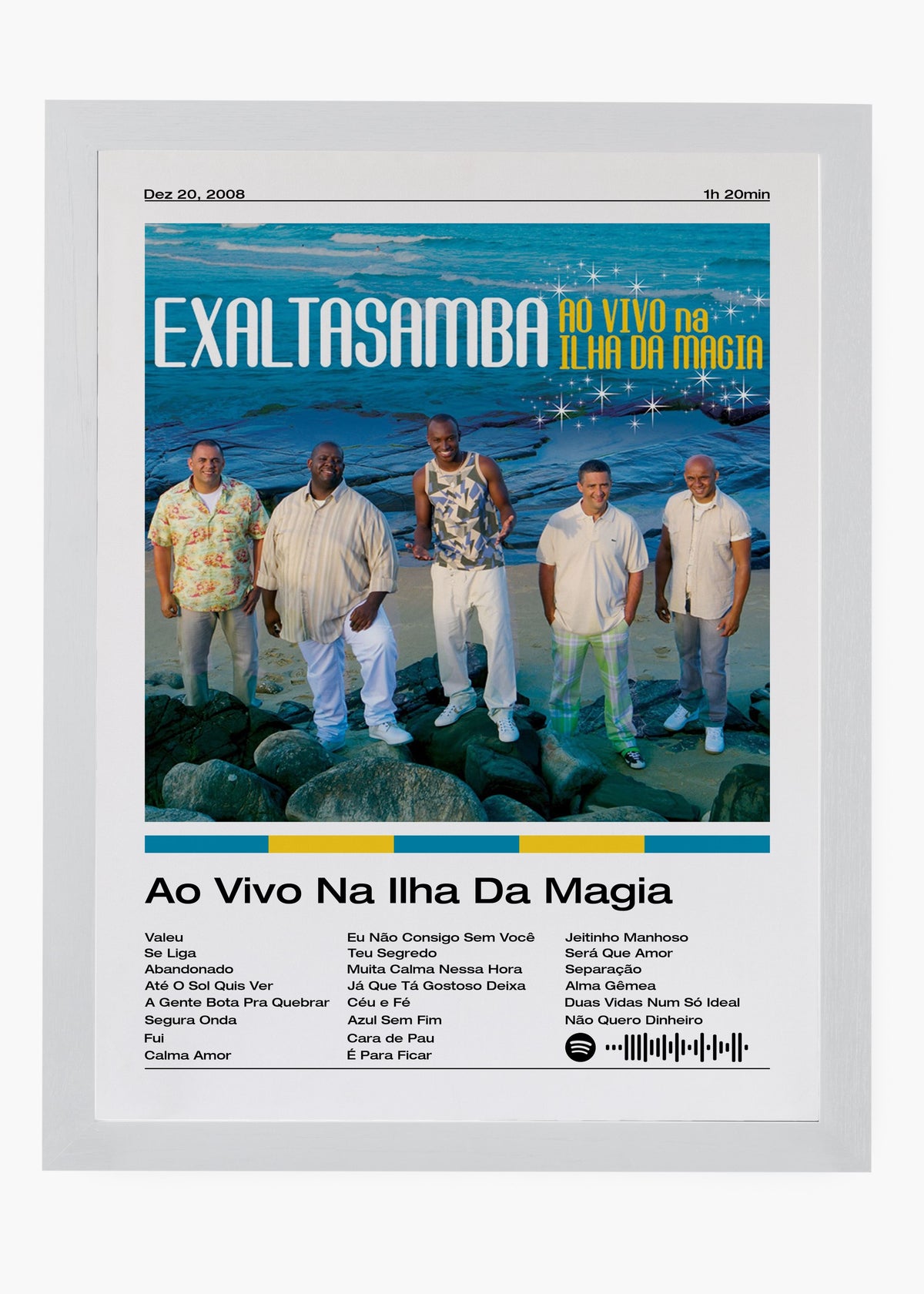 Quadro decorativo Exaltasamba Ao Vivo Na Ilha Da Magia — arte de samba para parede | Cübe Quadros