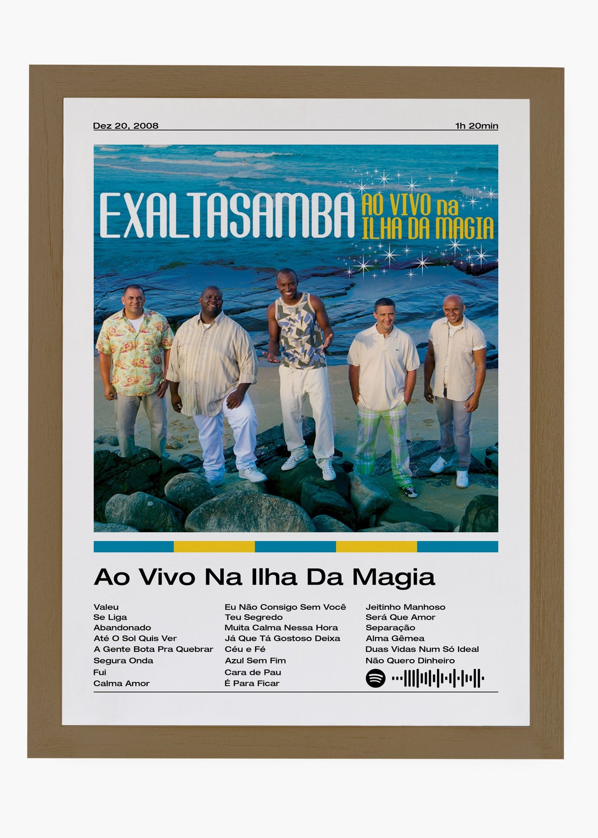 Quadro decorativo Exaltasamba Ao Vivo Na Ilha Da Magia — arte de samba para parede | Cübe Quadros