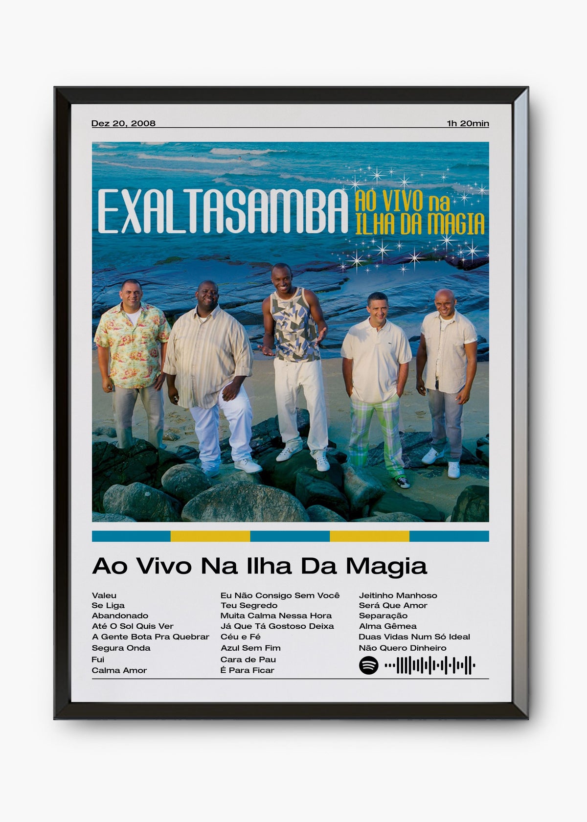 Quadro decorativo Exaltasamba Ao Vivo Na Ilha Da Magia — arte de samba para parede | Cübe Quadros