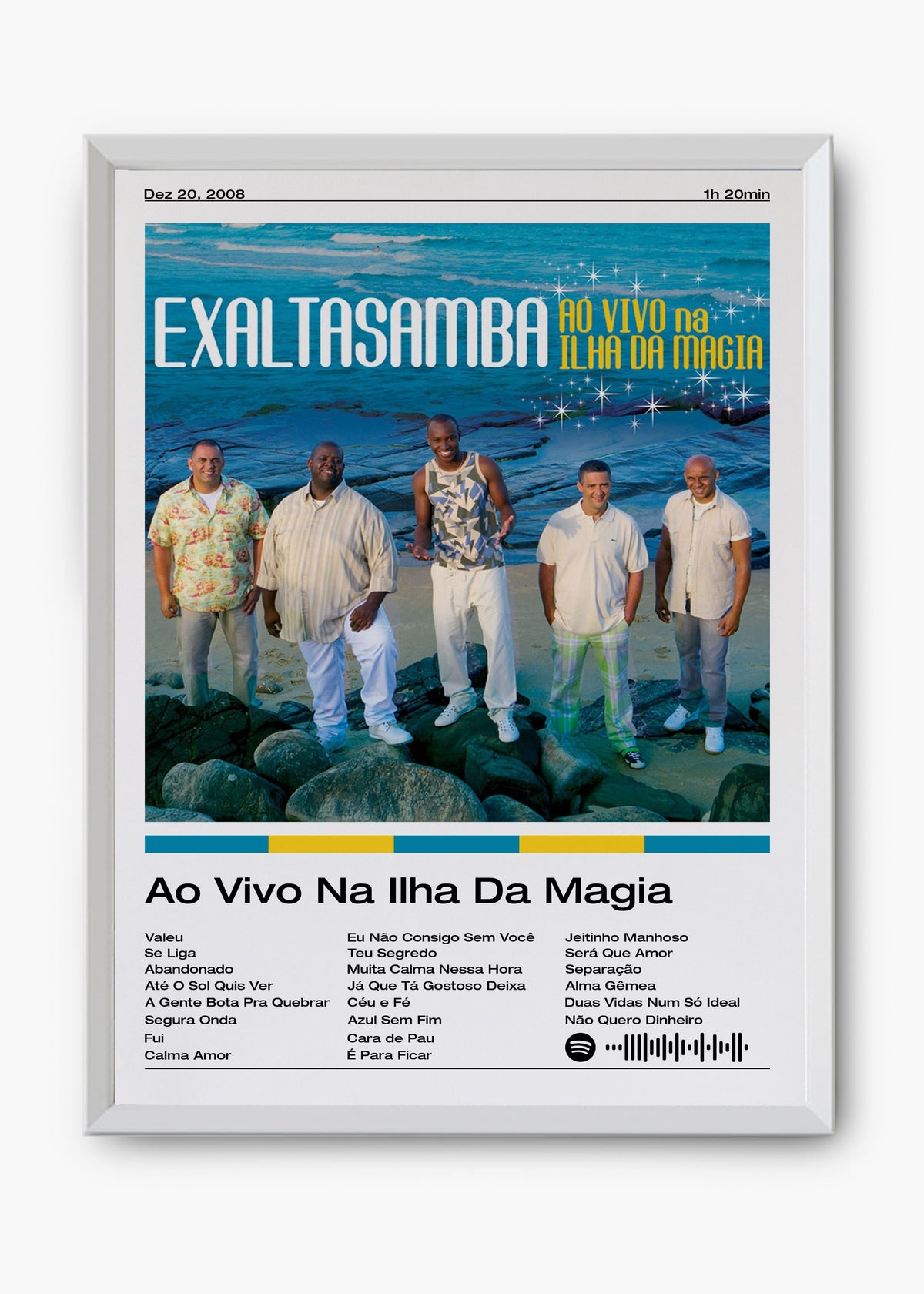 Quadro decorativo Exaltasamba Ao Vivo Na Ilha Da Magia — arte de samba para parede | Cübe Quadros