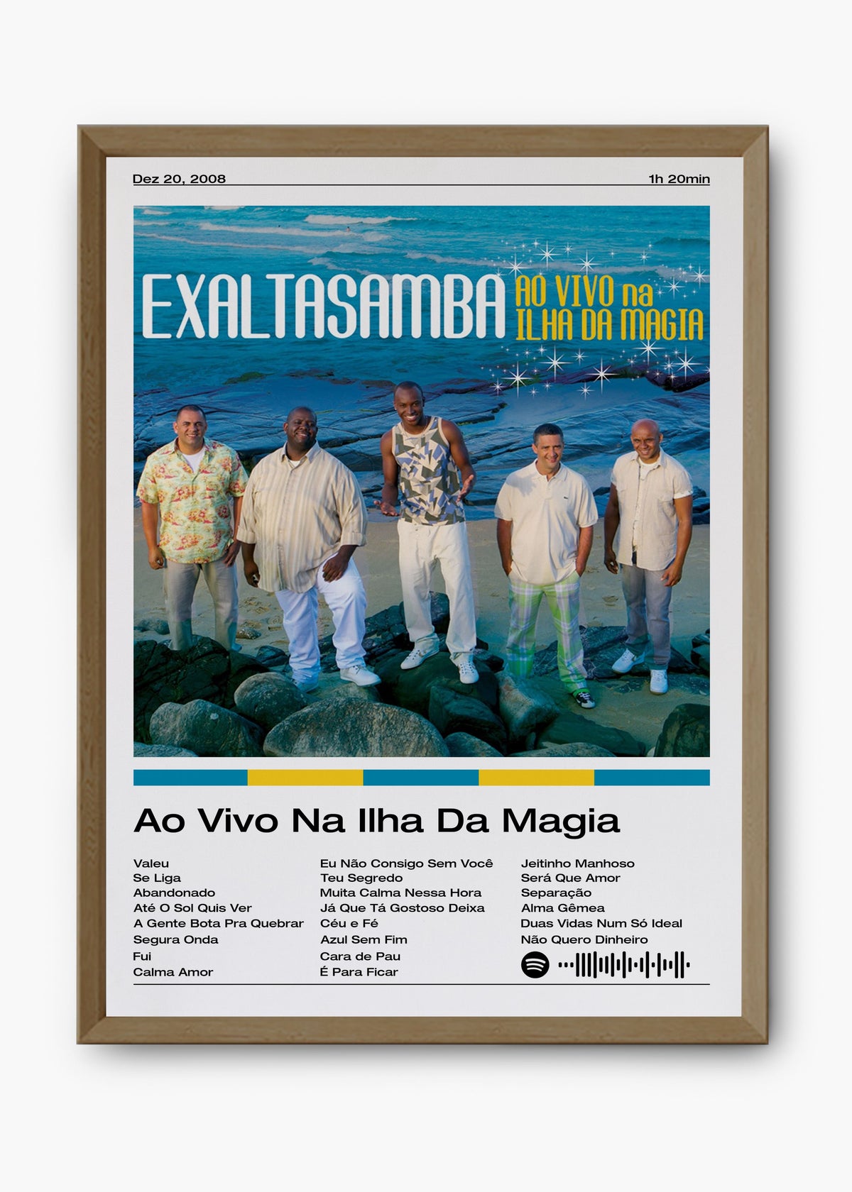 Quadro decorativo Exaltasamba Ao Vivo Na Ilha Da Magia — arte de samba para parede | Cübe Quadros