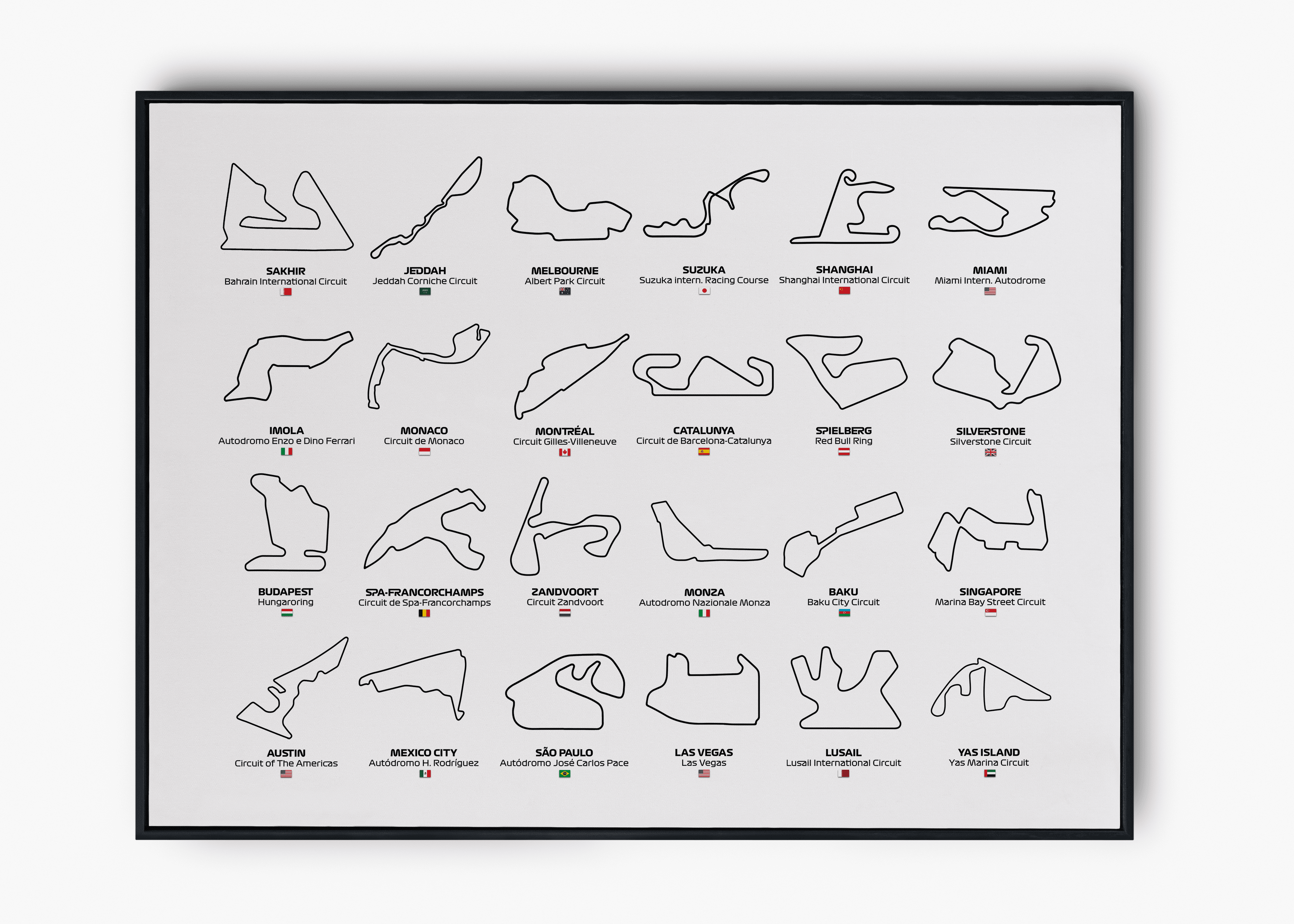 Quadro F1 Circuits 2024