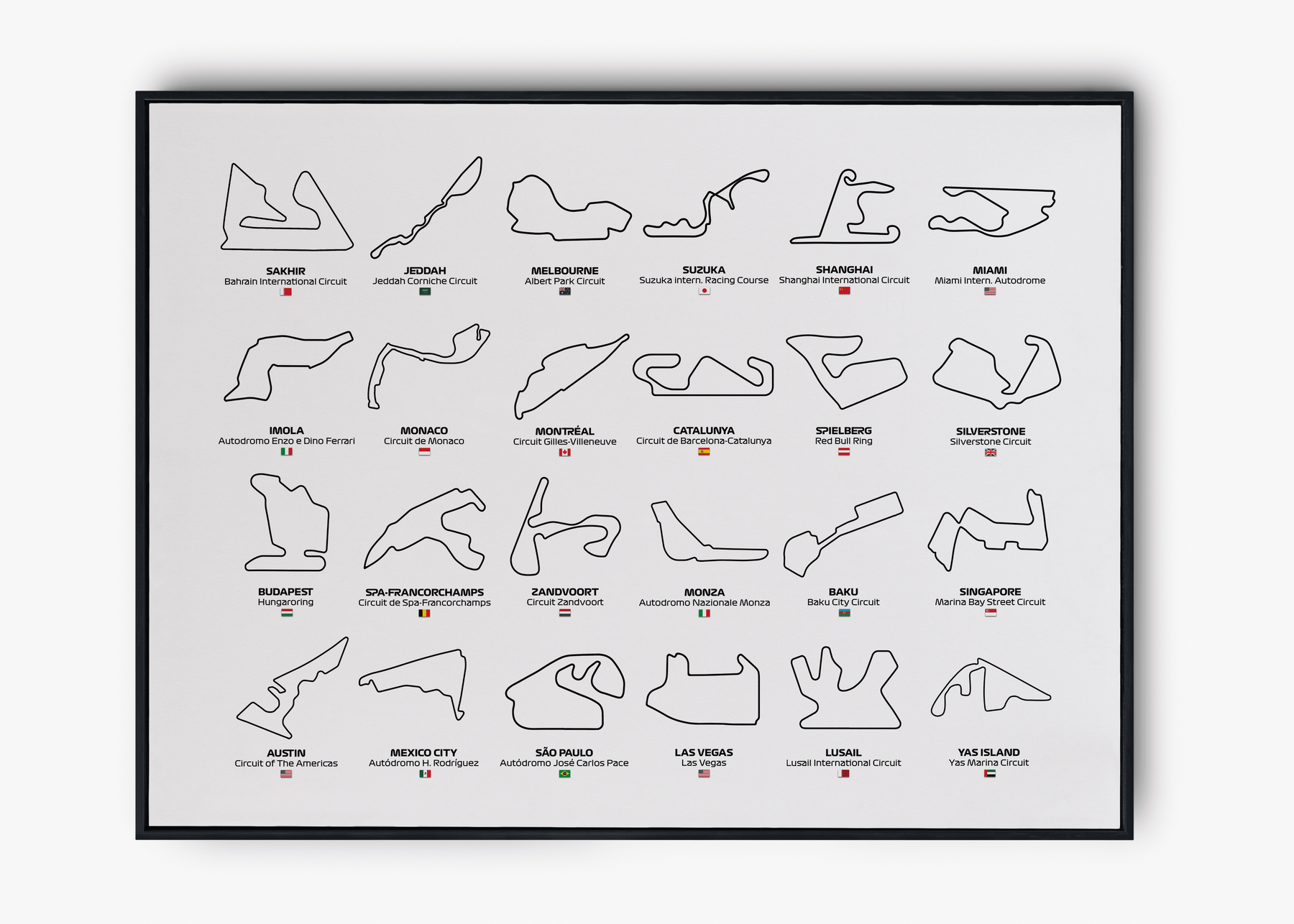 Quadro F1 Circuits 2024