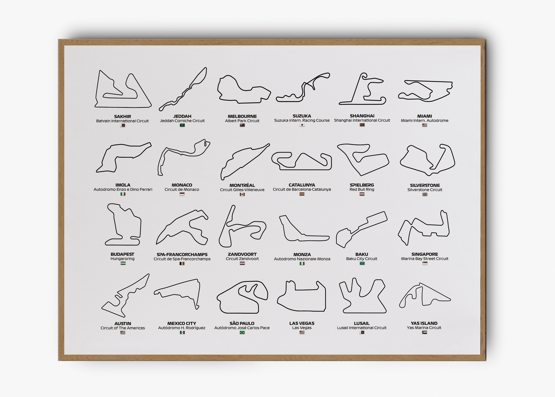 Quadro F1 Circuits 2024