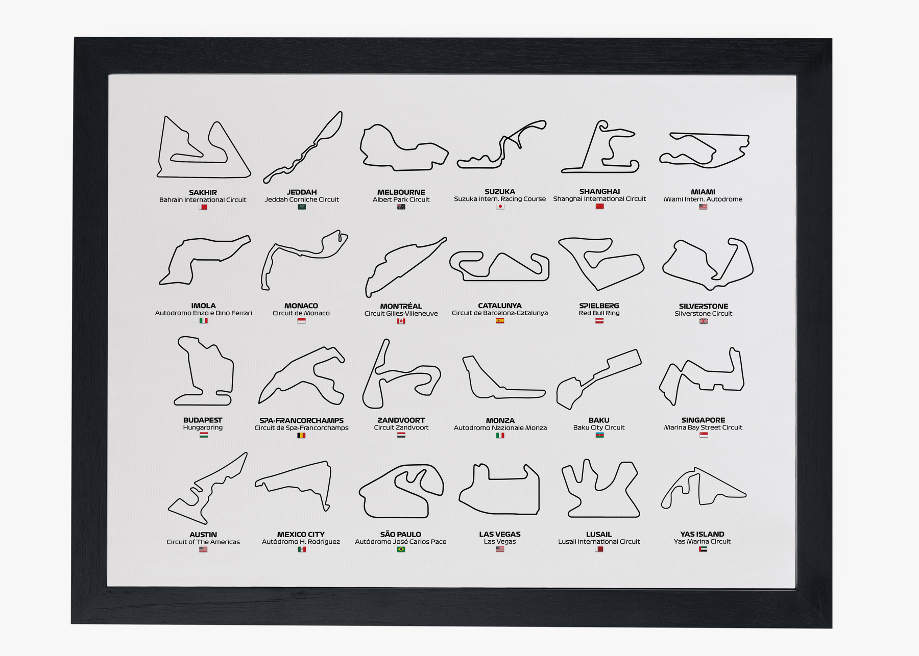 Quadro F1 Circuits 2024