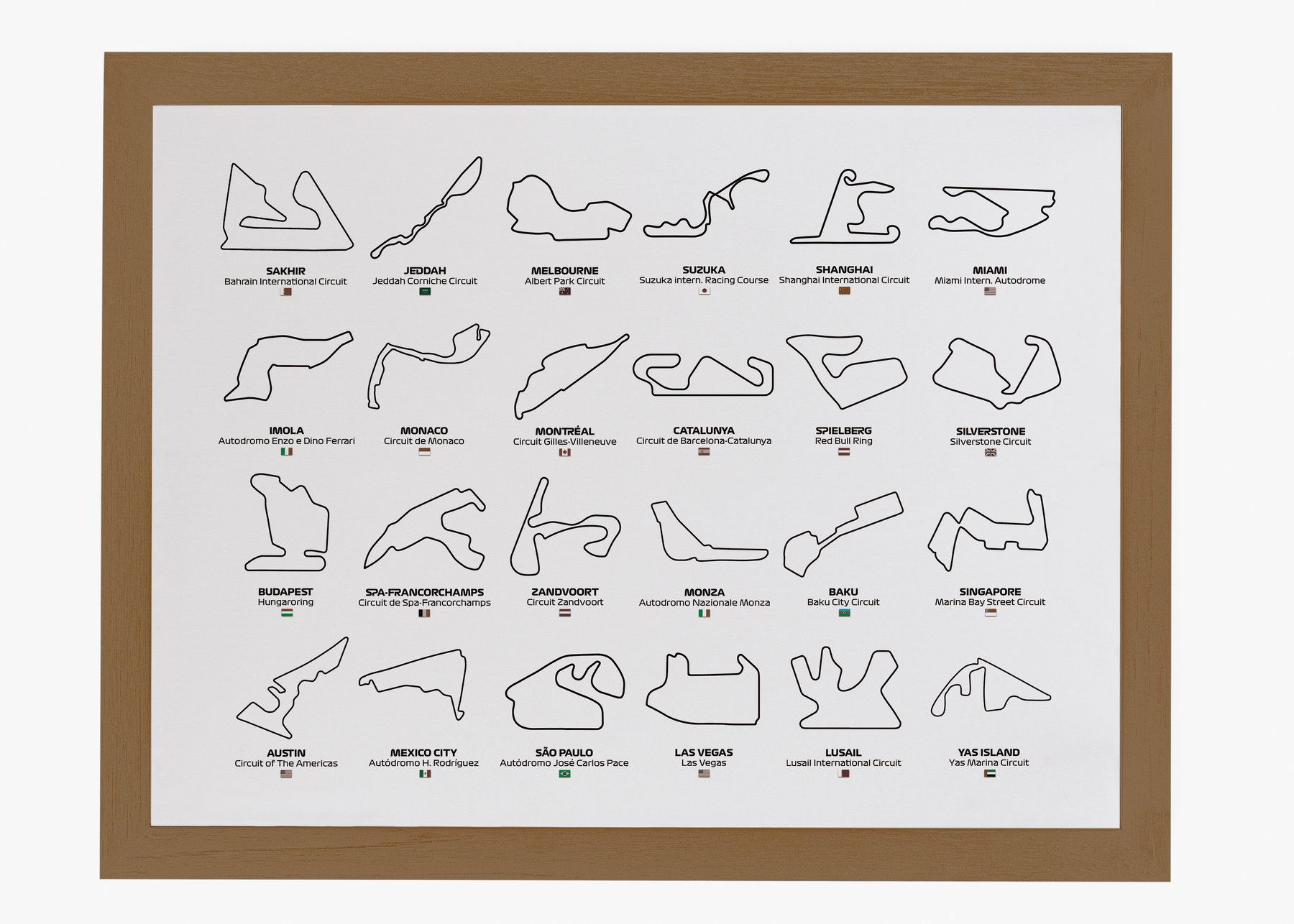 Quadro F1 Circuits 2024