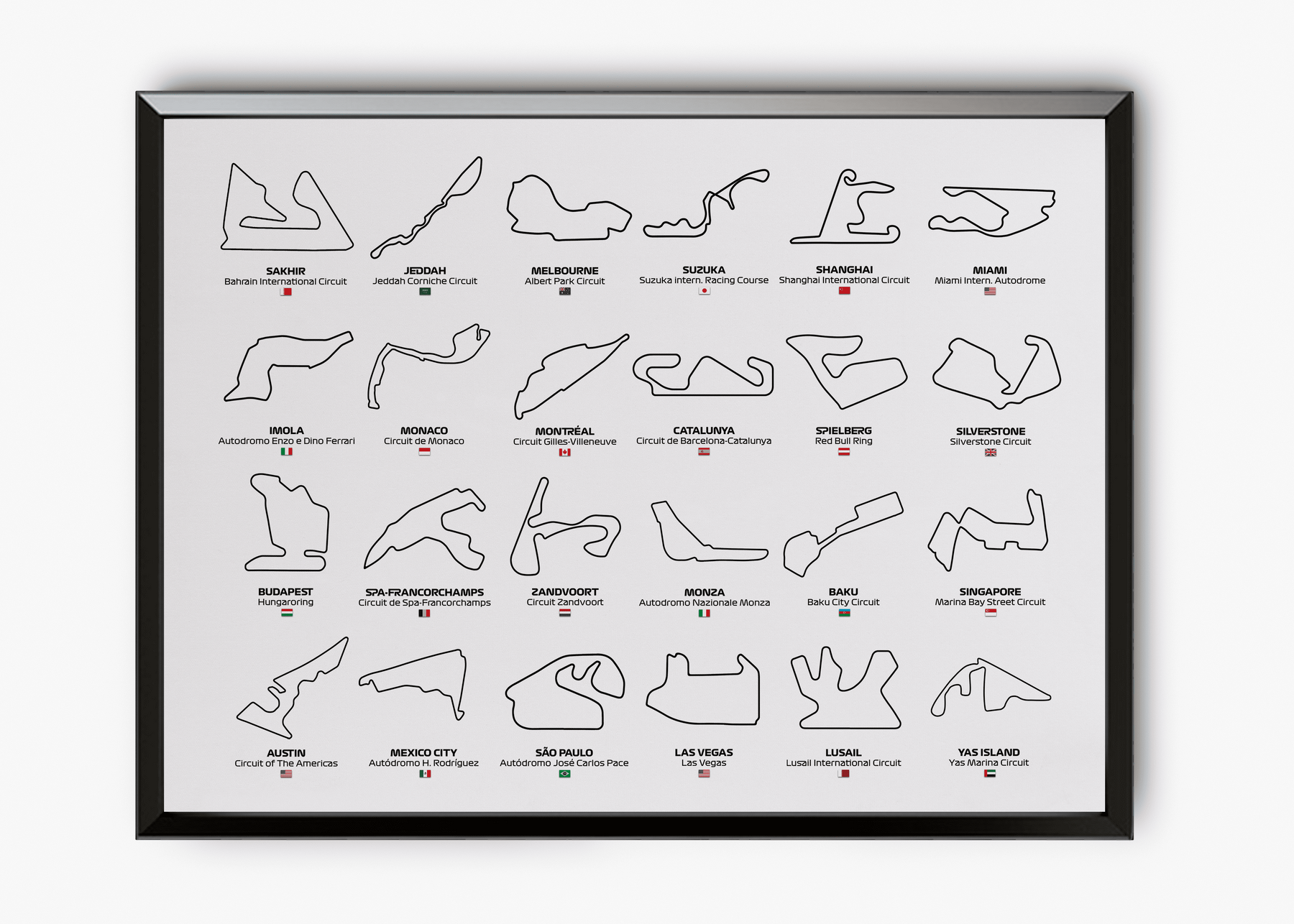 Quadro F1 Circuits 2024