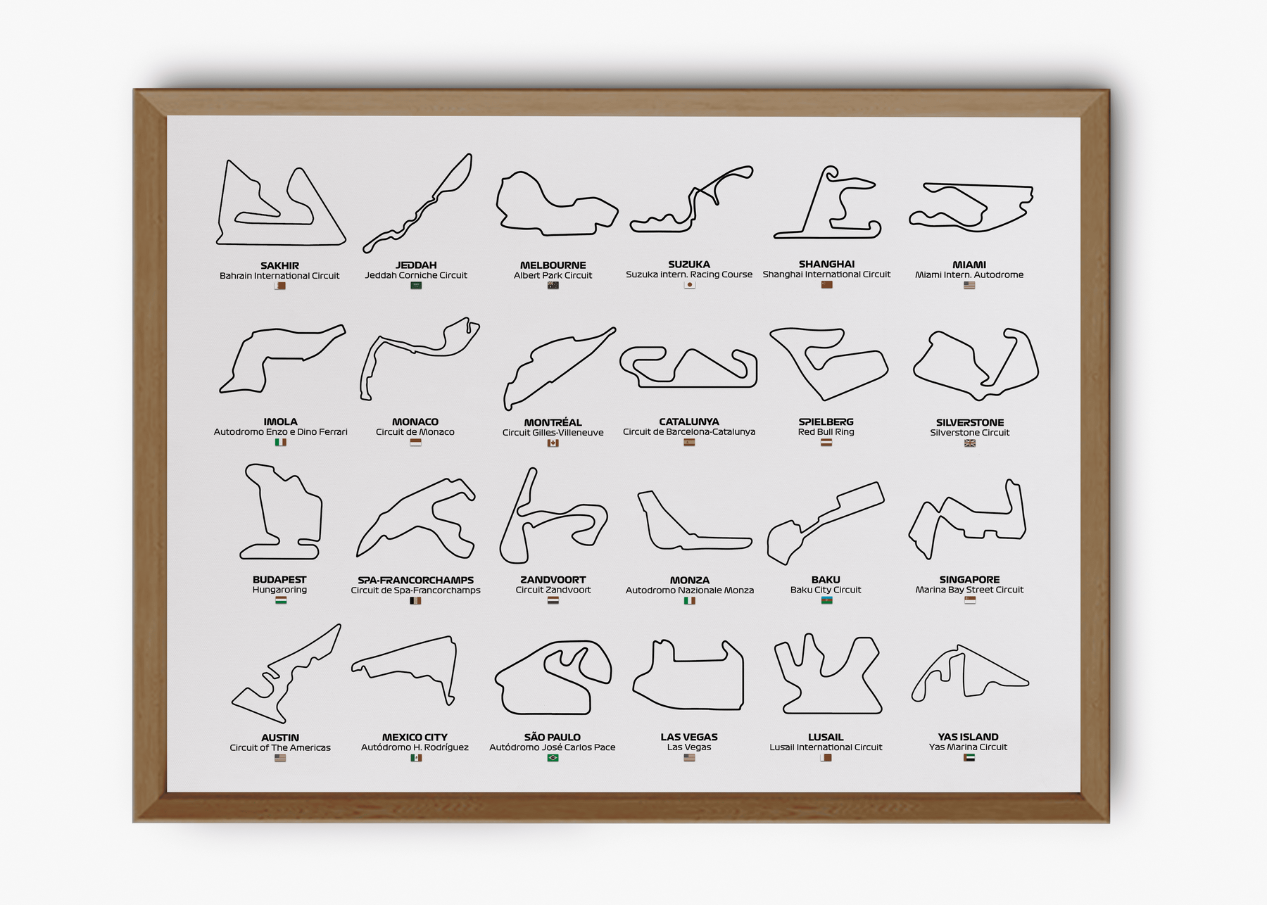 Quadro F1 Circuits 2024