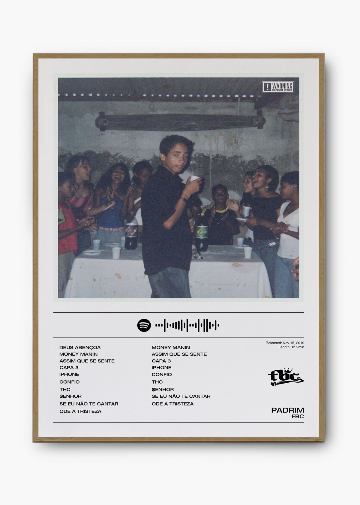 Quadro decorativo FBC PADRIM — arte musical para parede | Cübe Quadros