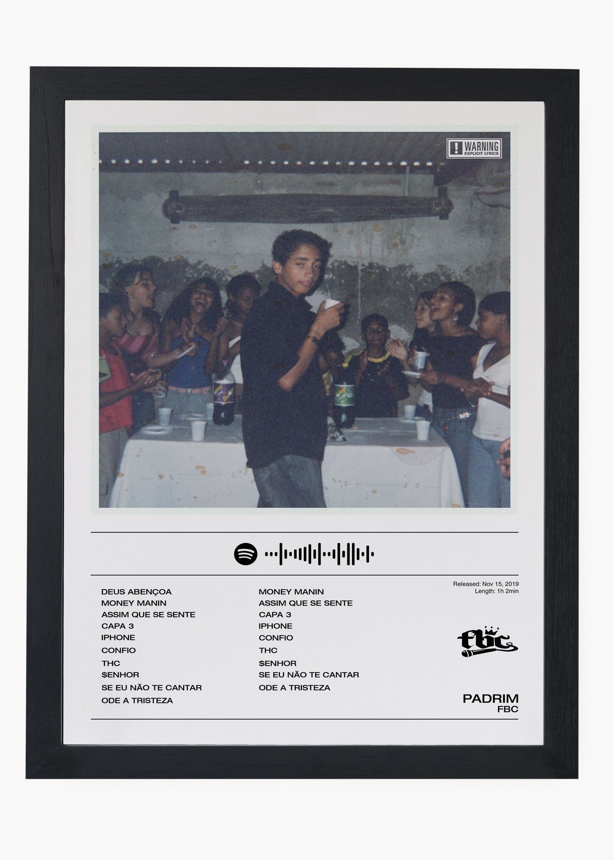 Quadro decorativo FBC PADRIM — arte musical para parede | Cübe Quadros