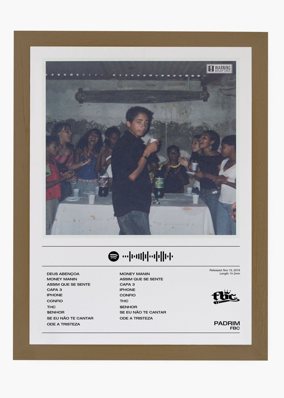 Quadro decorativo FBC PADRIM — arte musical para parede | Cübe Quadros